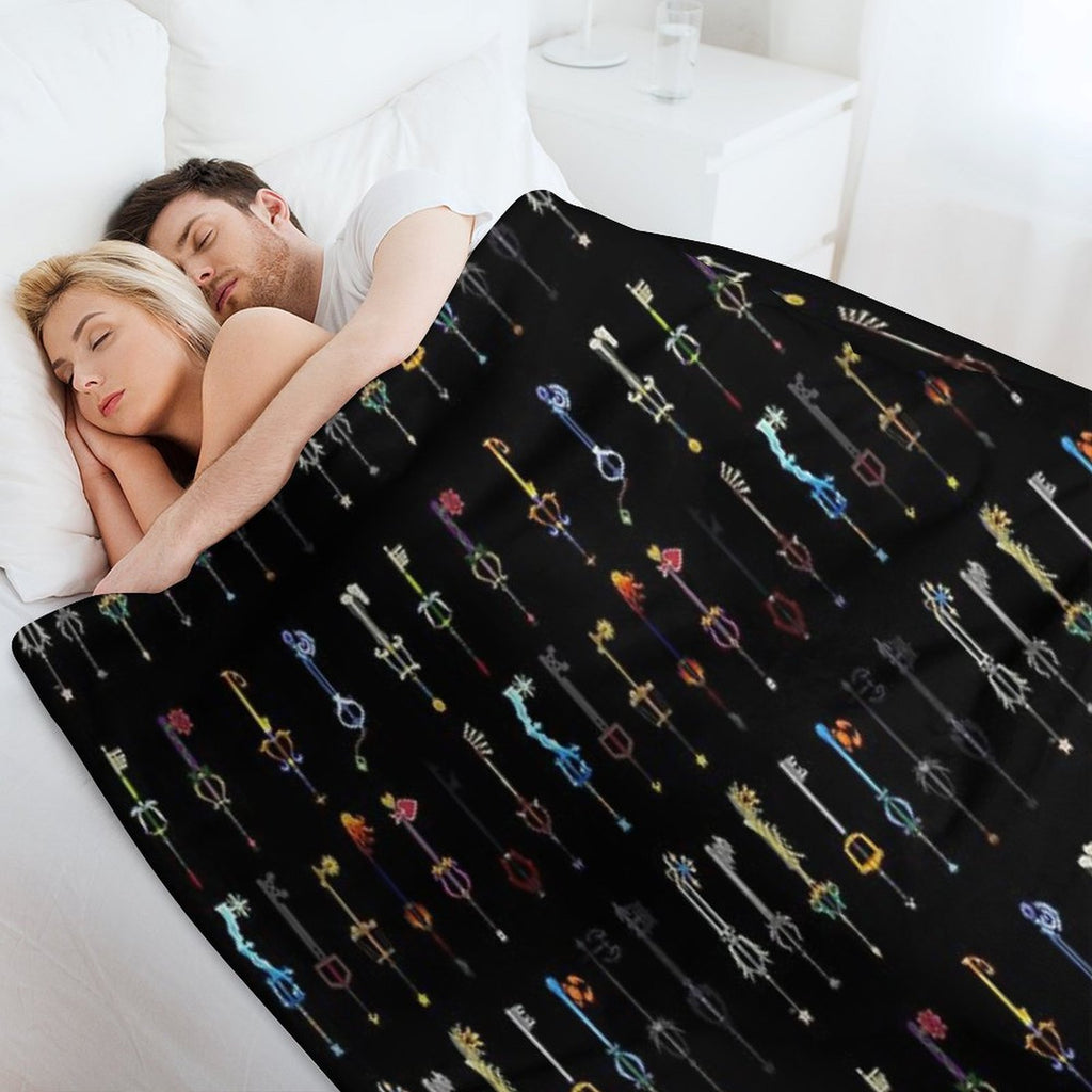 Kingdom Hearts - Keyblades Travel-friendly Throw Blanket