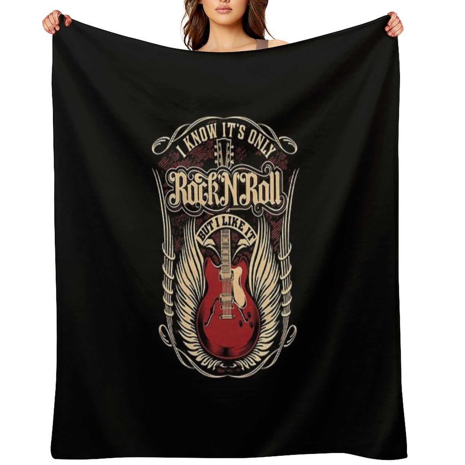 Guitar The Stones Eco-conscious Throw Blanket