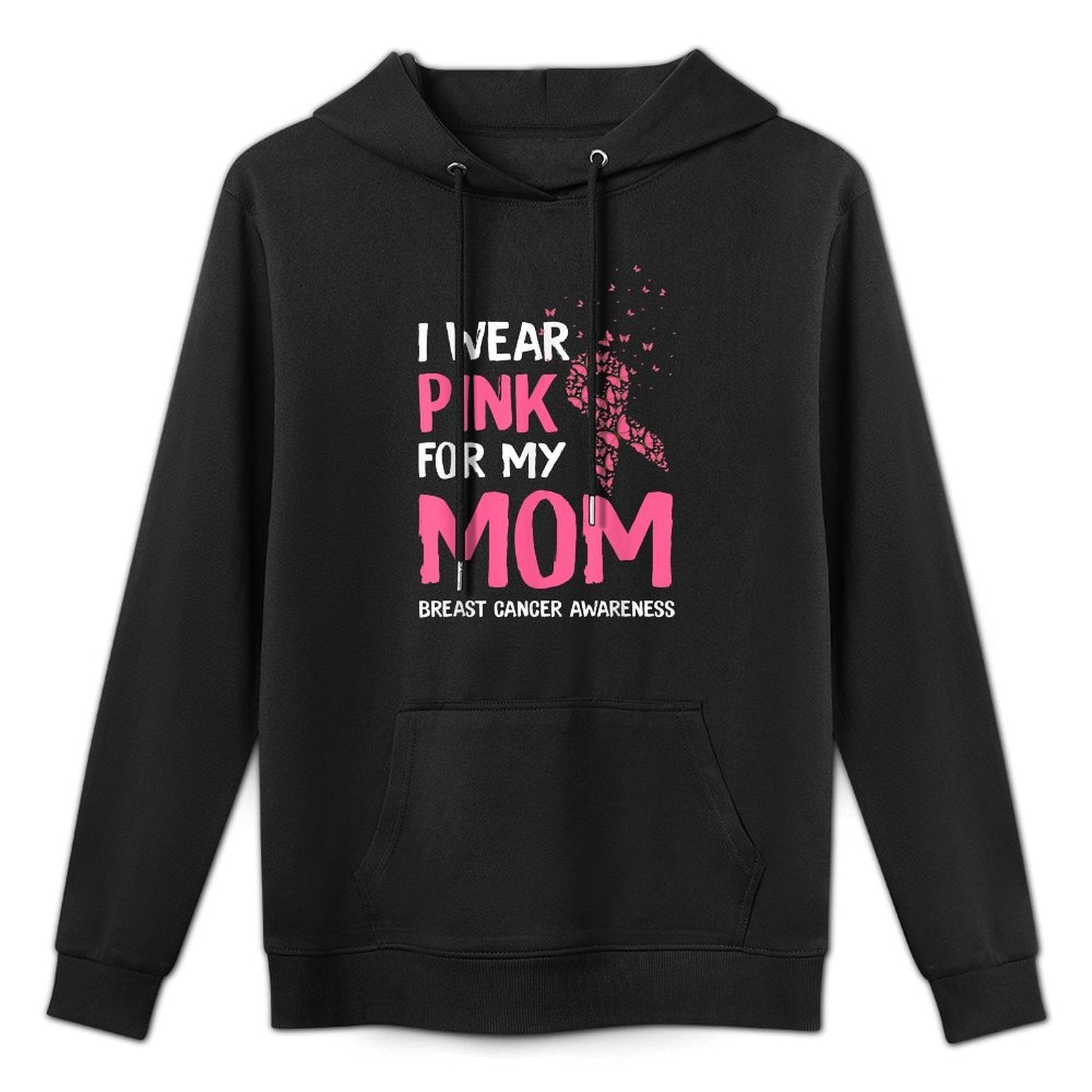 I Wear Pink For My Mom Breast Cancer Awareness Son Support Shape Retention Hoodie