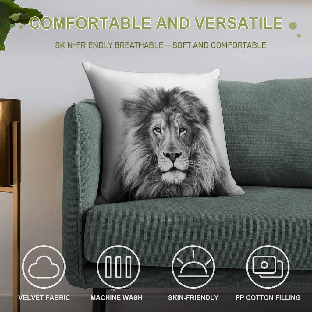 Lion Soft Gift Ready Throw Pillow