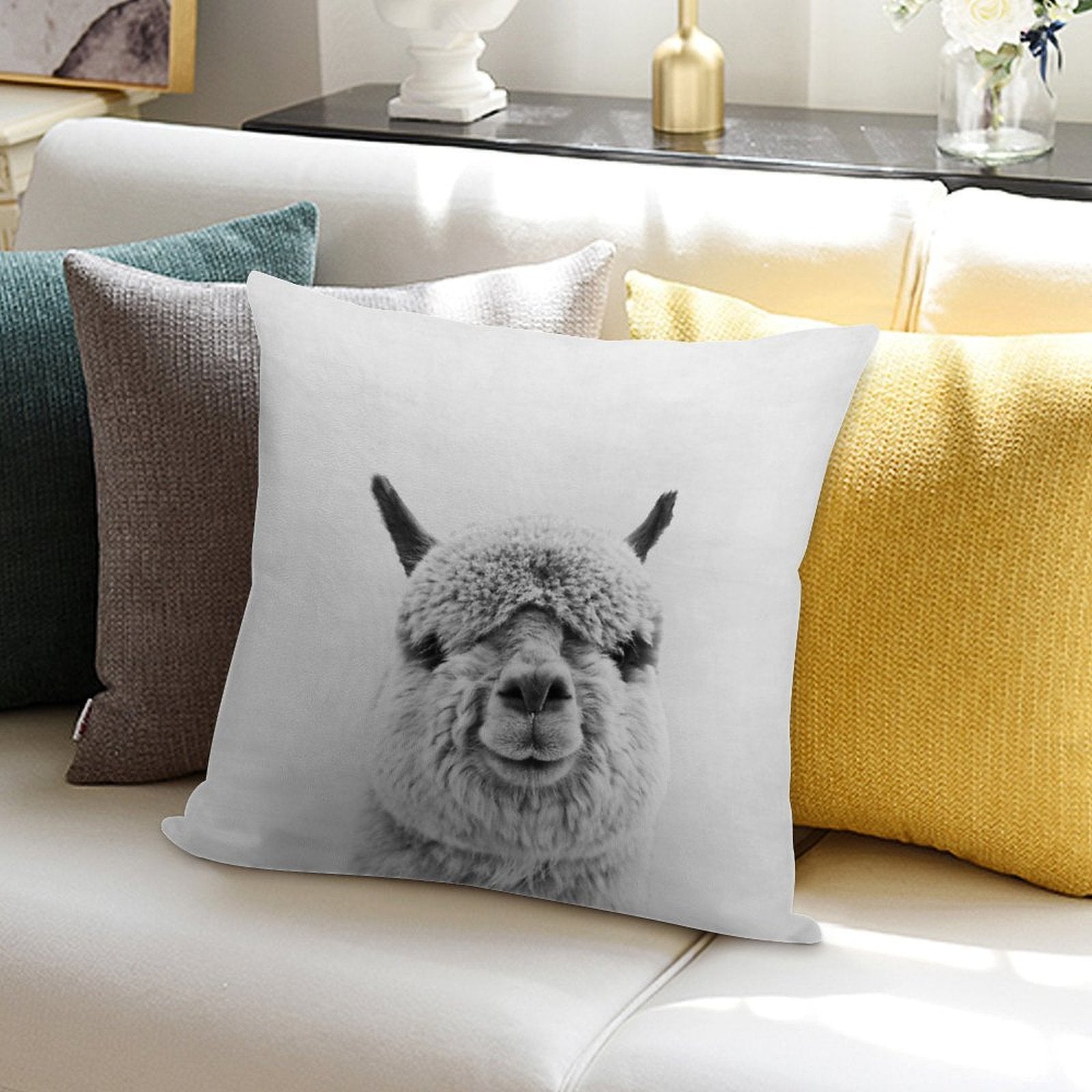 Alpaca Soft Washable Throw Pillow