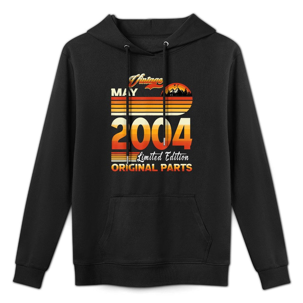 21 Years Old Retro Vintage May 2004 Funny 21st Birthday Casual Wear Hoodie