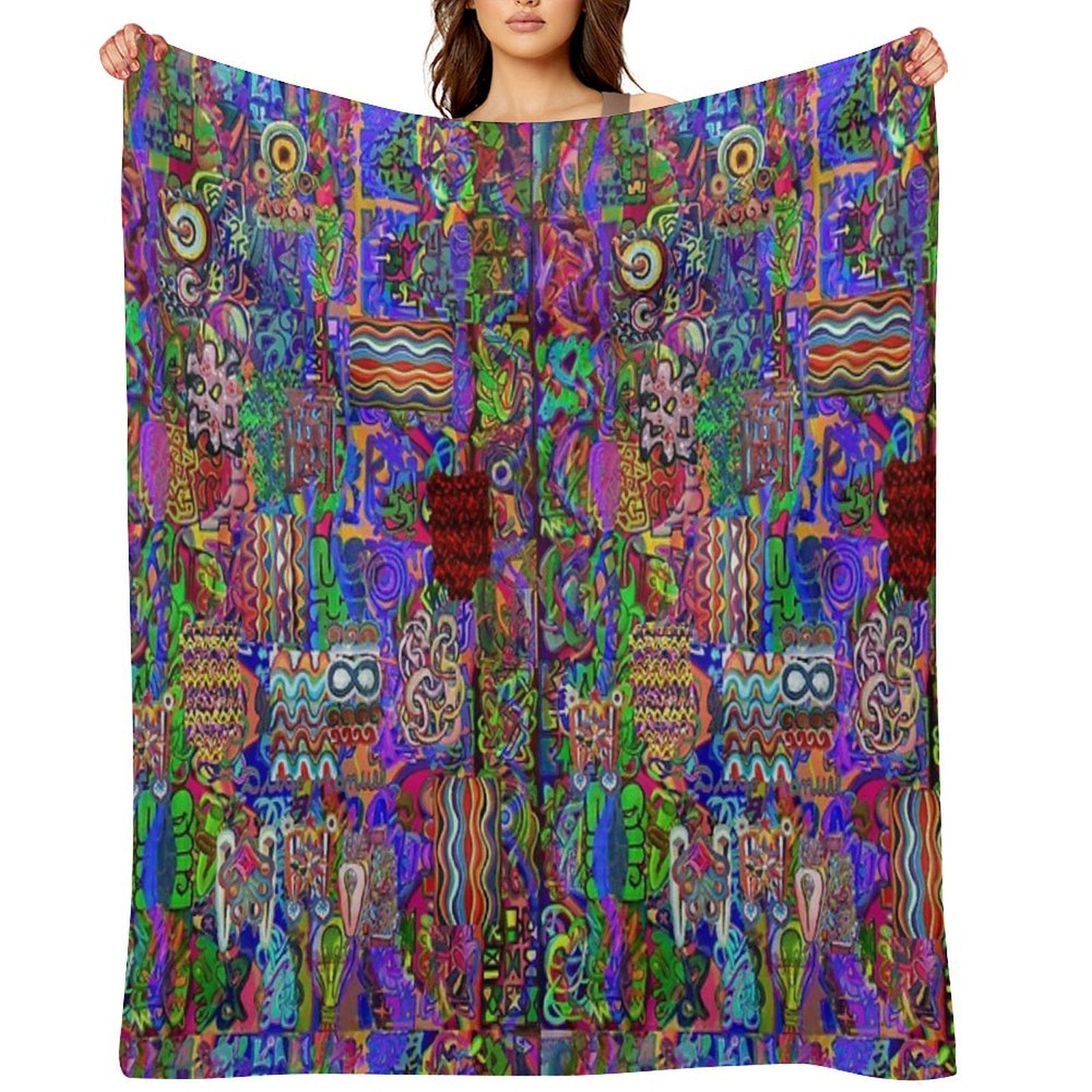 Pop Abstract Velvety-soft Throw Blanket
