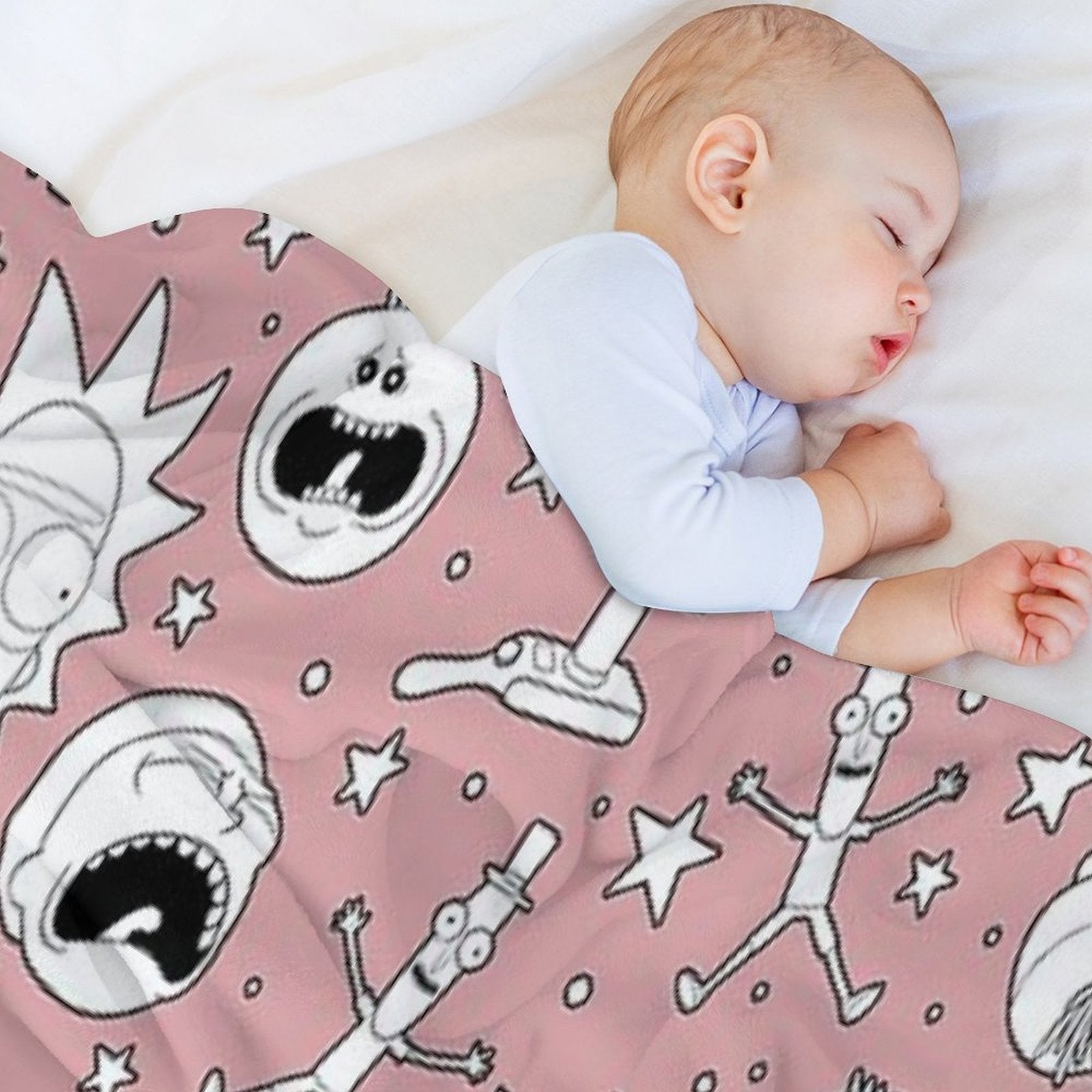 Rick And Morty Pattern Multi-functional Throw Blanket