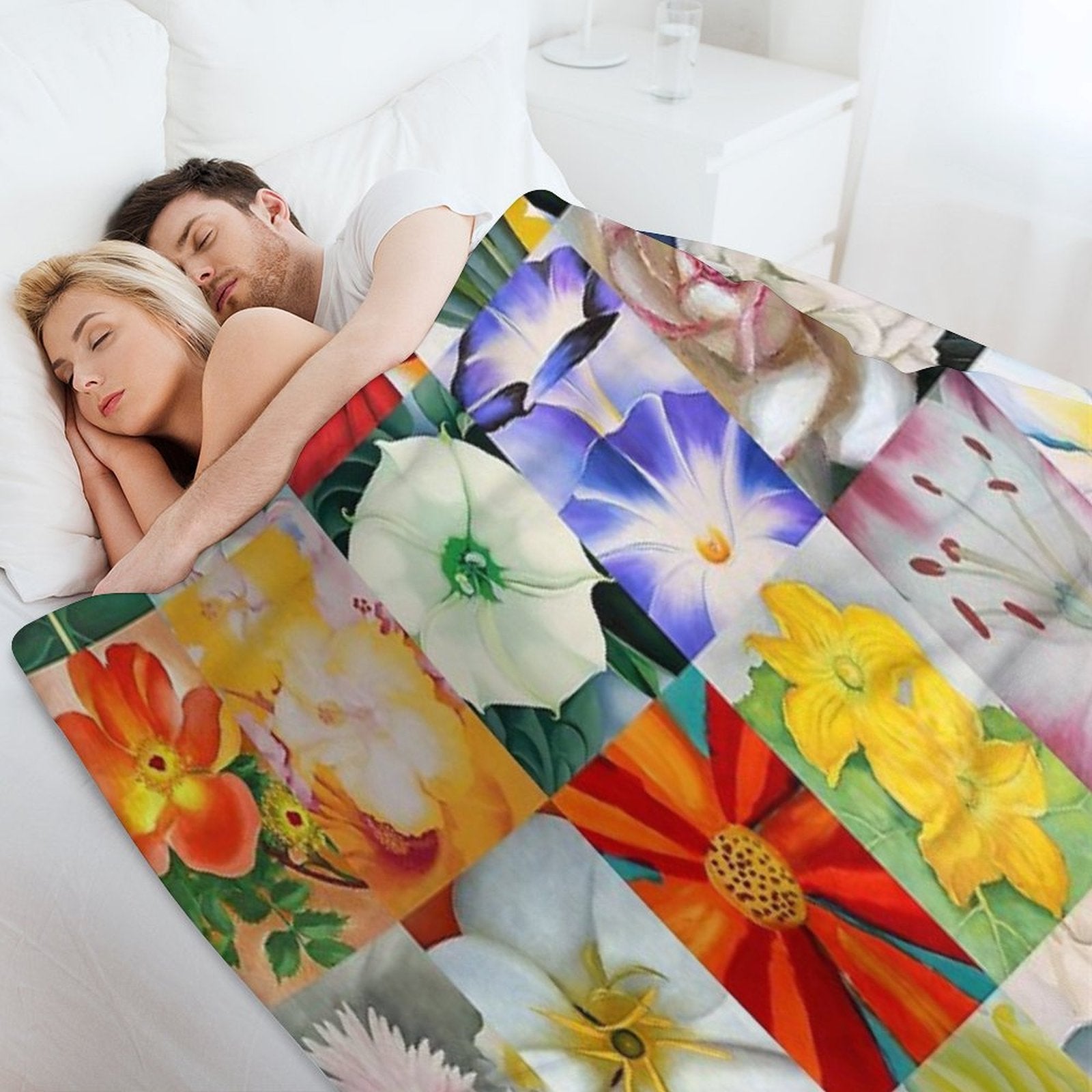 Georgia O'Keeffe Flowers Premium Throw Blanket