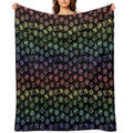 D20 Dice Set Pattern (Rainbow) Versatility Throw Blanket