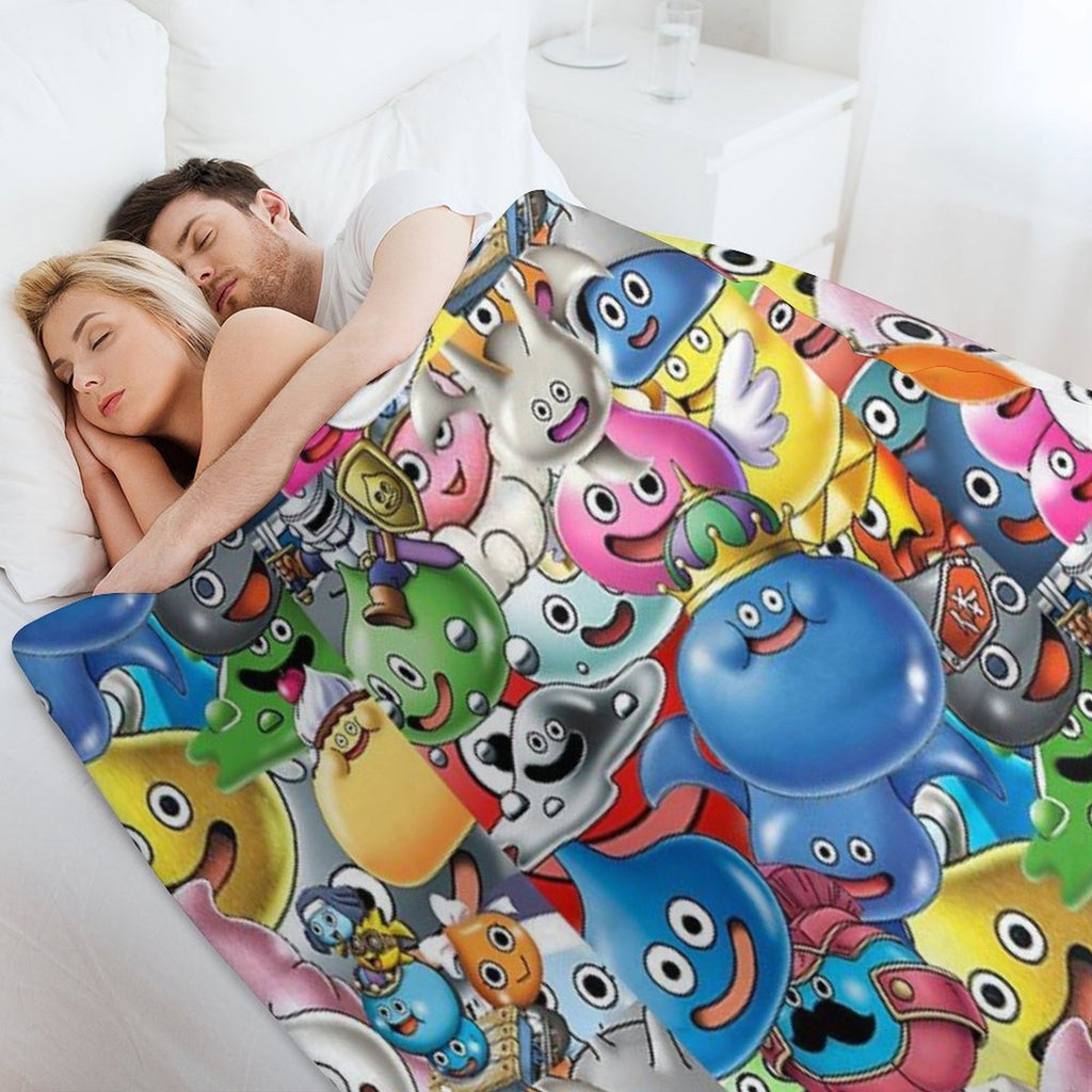 Dragon Quest Slimes Sustainable Throw Blanket