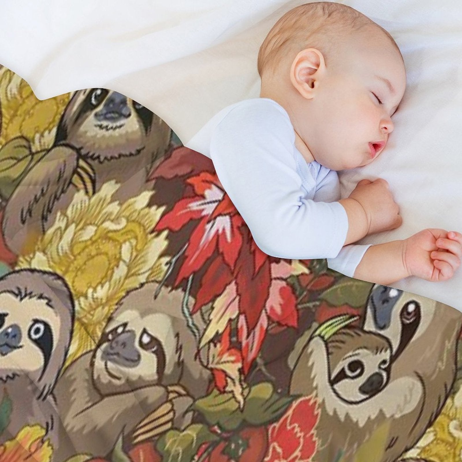 Because Sloths Autumn Plush Throw Blanket