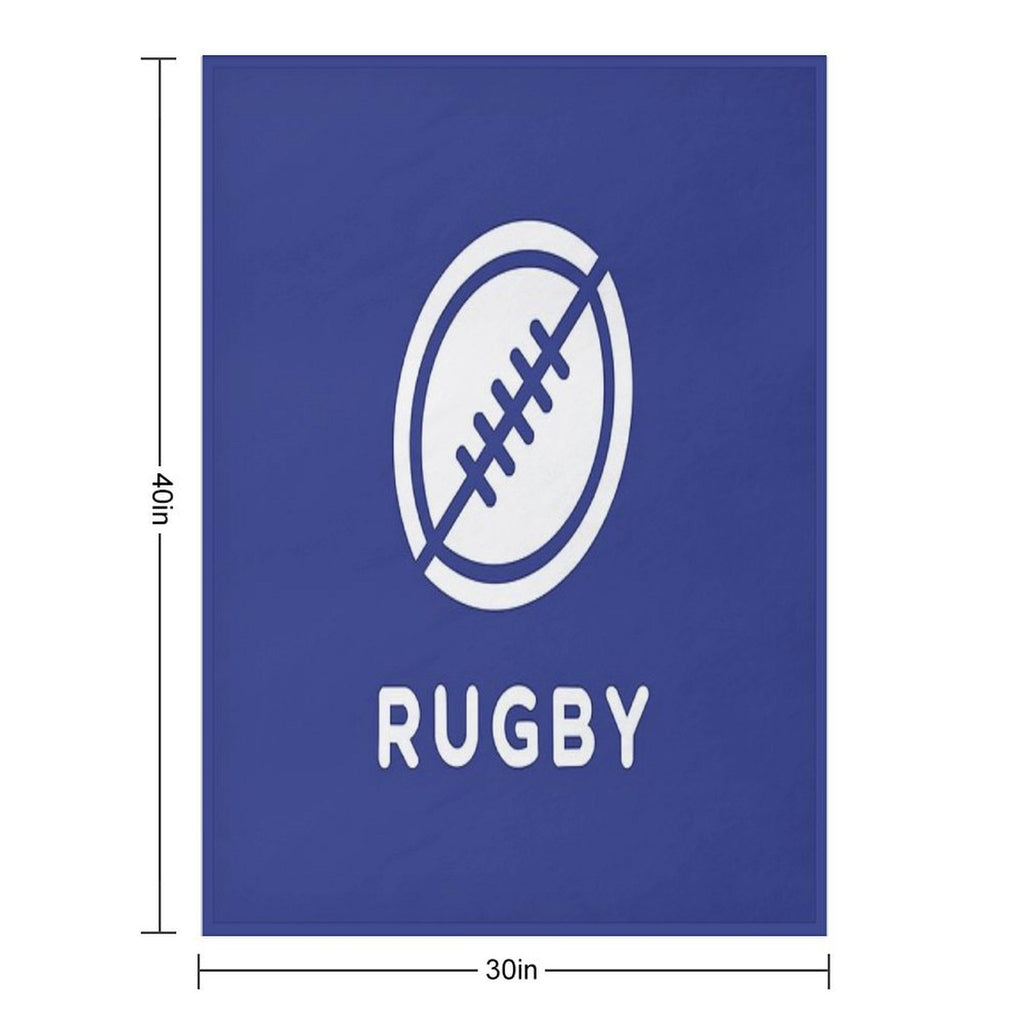 Tough Tackle Rugby Logo in White Versatility Throw Blanket