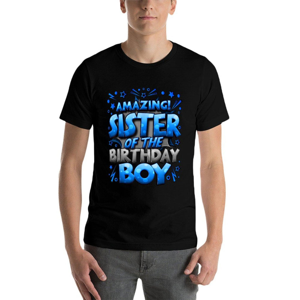 Sister of The Birthday Boy Matching Family Sister Party  High-quality Stitching T-Shirt