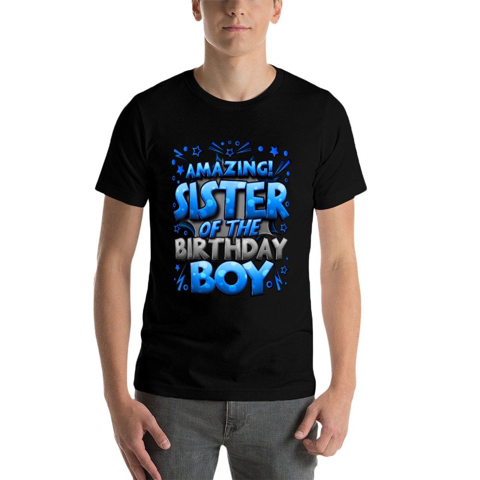 Sister of The Birthday Boy Matching Family Sister Party  High-quality Stitching T-Shirt