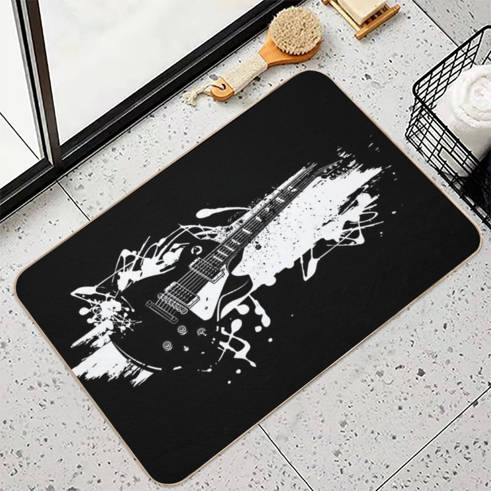 Rock Guitar  Absorbent Bath Mat