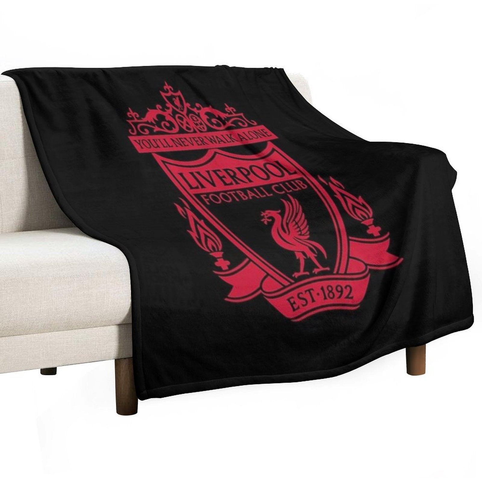 Classic Red Liverpool Emblem Easy Care Throw Blanket
