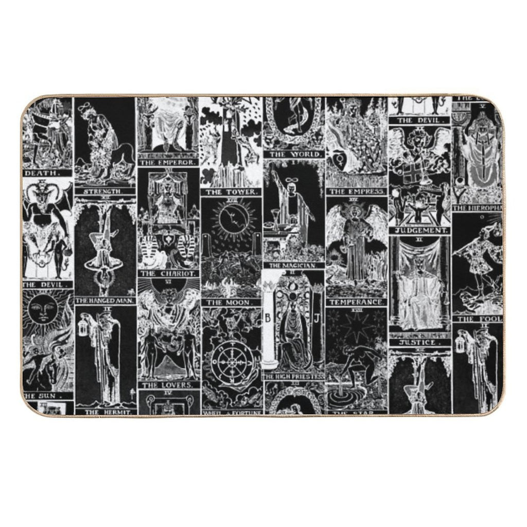 The Major Arcana of Tarot Patchwork  Pet-Safe Bath Mat