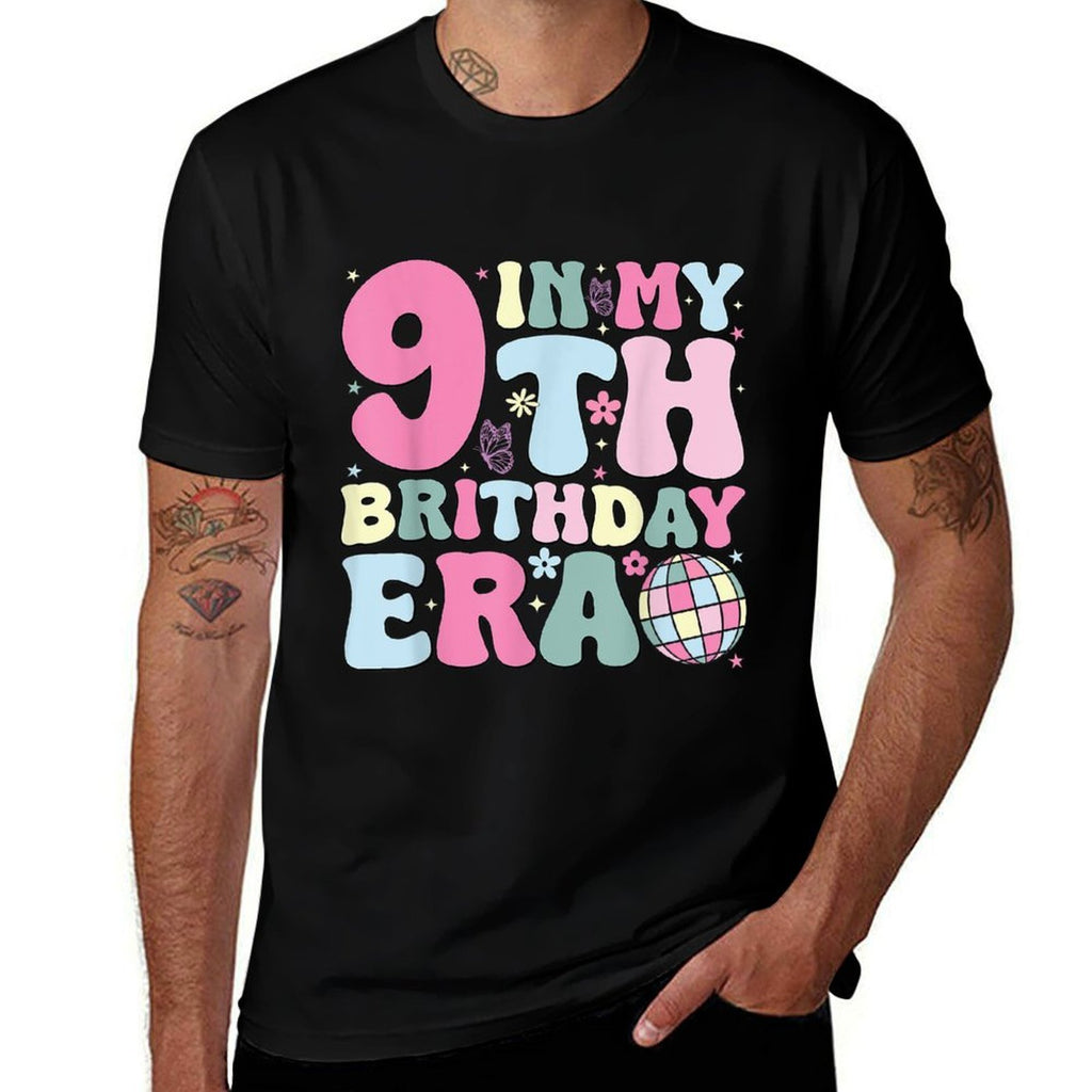 In My 9th Birthday Era Nine Bday 9 Year Old Birthday Girl  Eco-friendly Material T-Shirt
