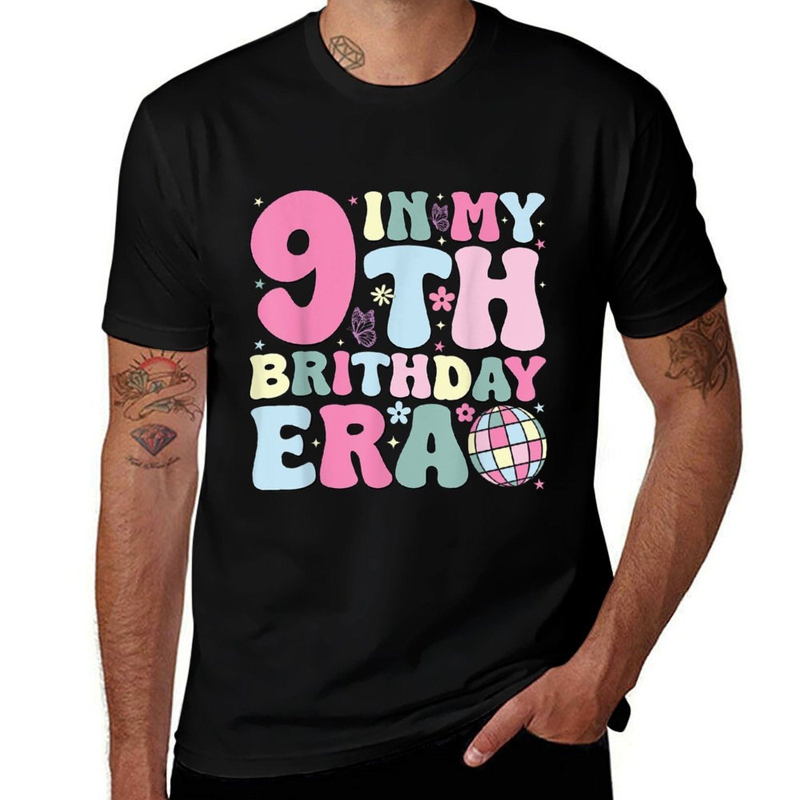 In My 9th Birthday Era Nine Bday 9 Year Old Birthday Girl  Eco-friendly Material T-Shirt