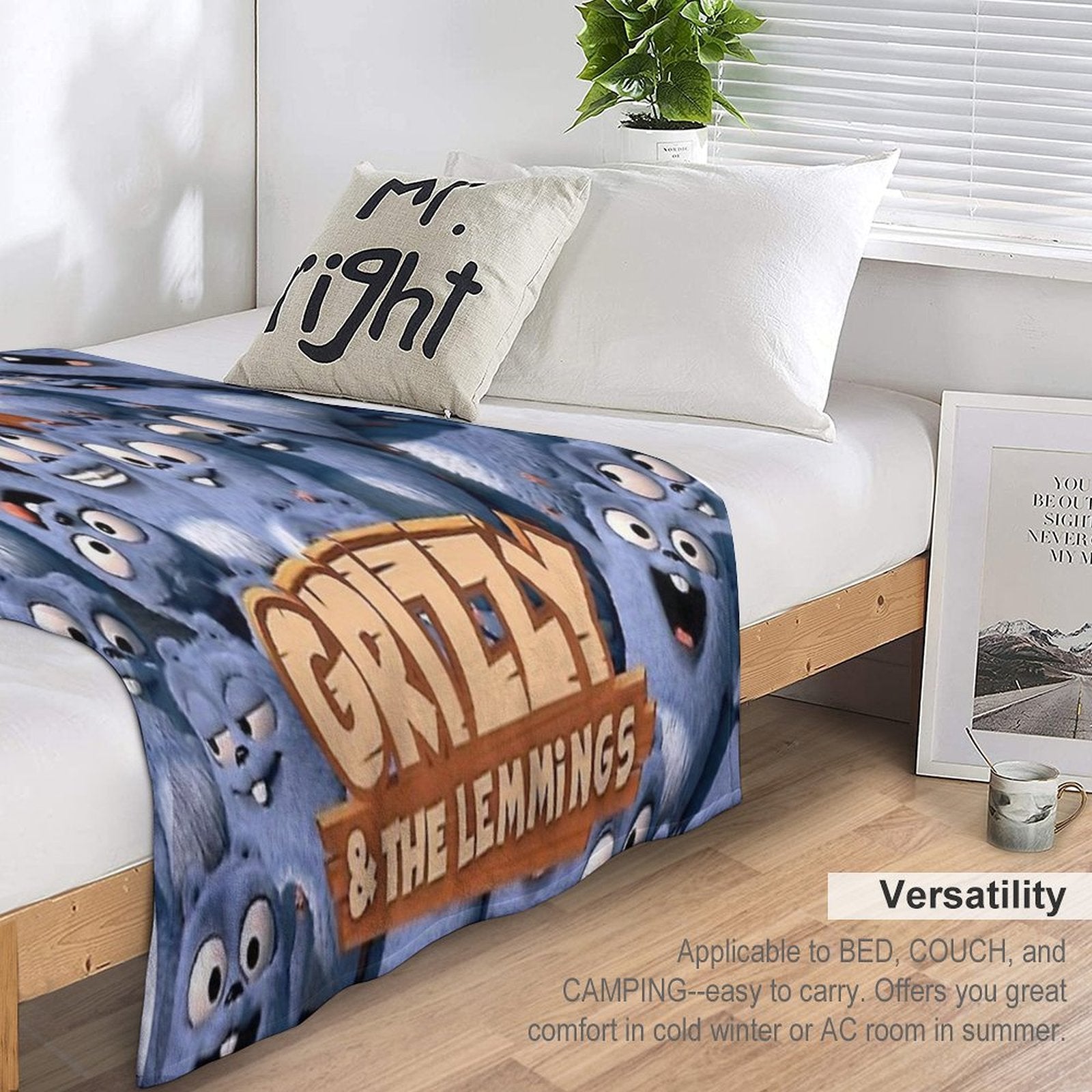 Grizzy And The Lemmings Shrink-resistant Throw Blanket