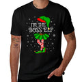 Family Matching Women Girls Im The Boss Elf Christmas  Easy-care T-Shirt