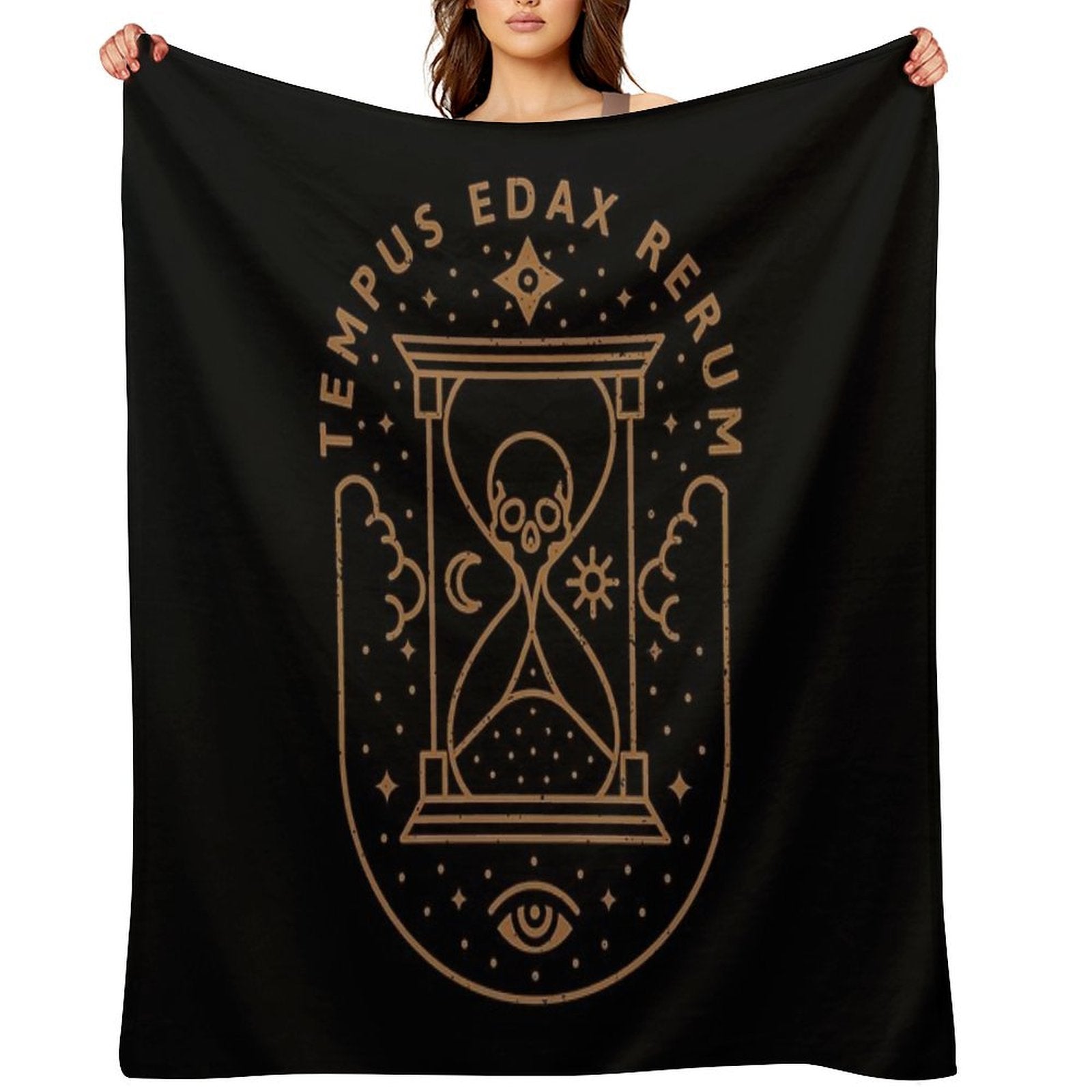 Tempus Edax Rerum Plush Throw Blanket