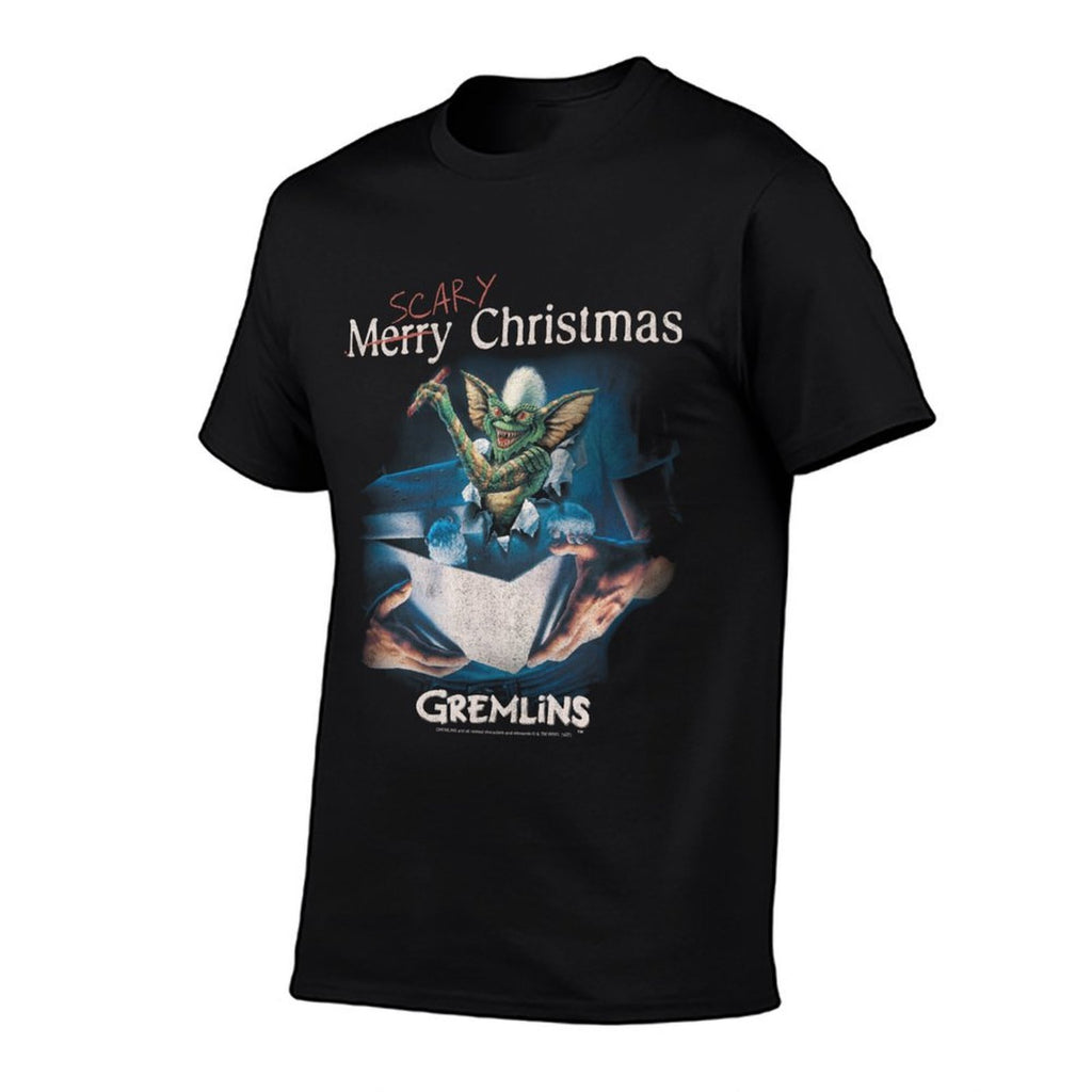 Gremlins Scary Christmas Poster Retro Holiday Movie  Easy-care T-Shirt