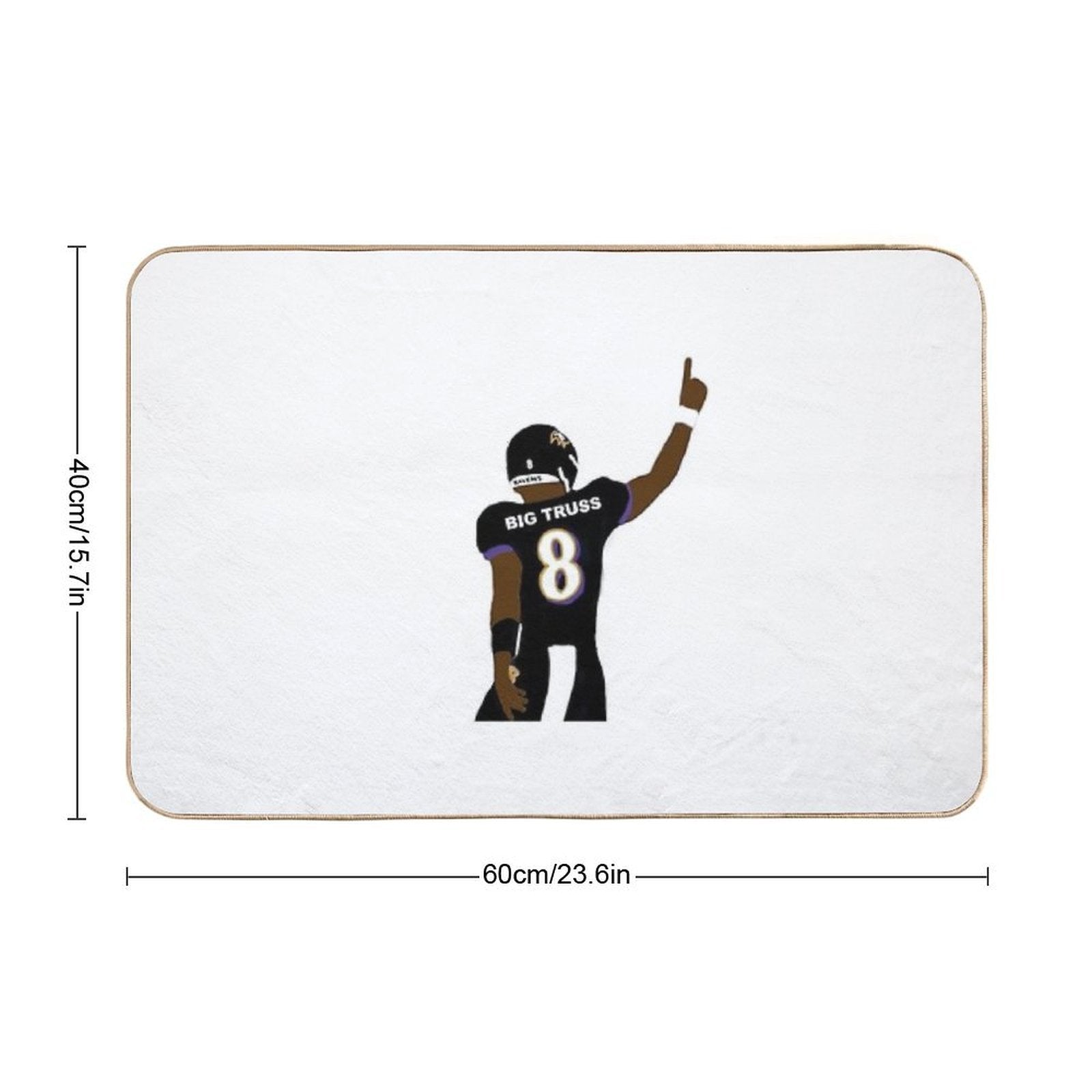 Lamar Jackson - Big Truss  Easy To Clean Bath Mat