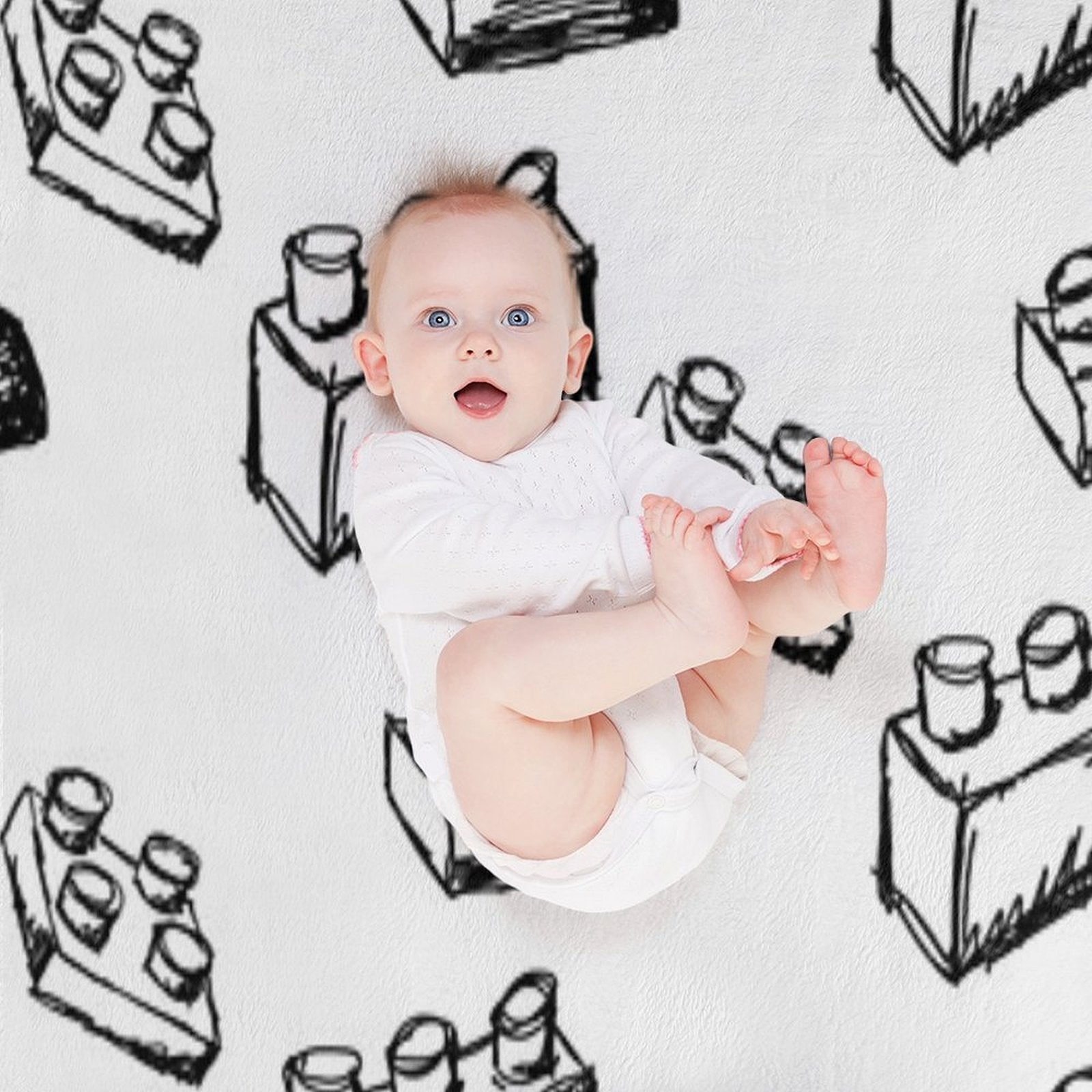 Building Blocks Velvety-soft Throw Blanket