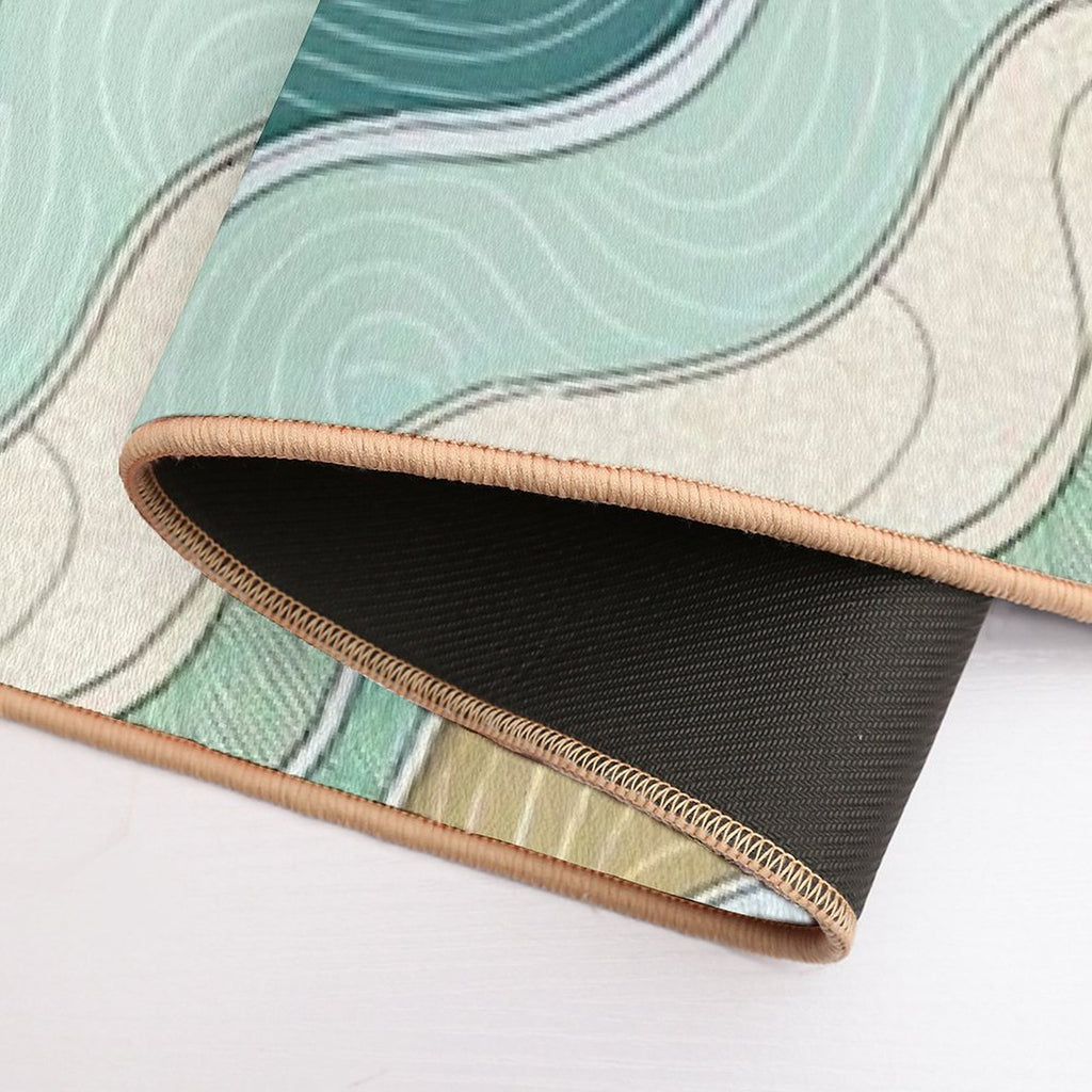 Beach Wave Pattern  Non-Slip Bath Mat