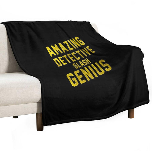 AMAZING DETECTIVE SLASH GENIUS Machine-washable Throw Blanket