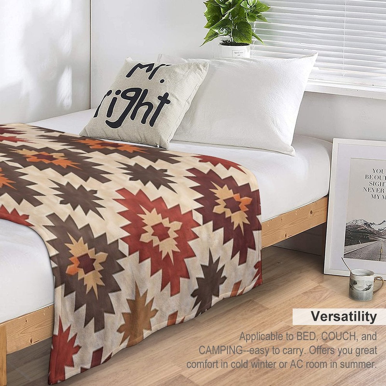 Desert Sun Motif Compact Throw Blanket