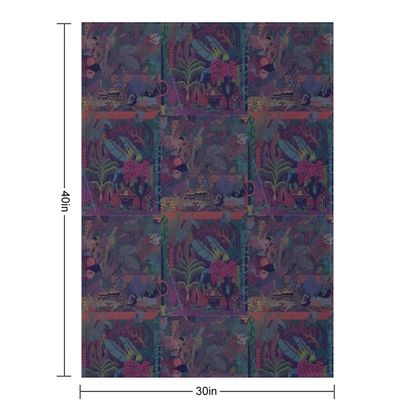 ZABA Patterns Glass Animals Sustainable Throw Blanket