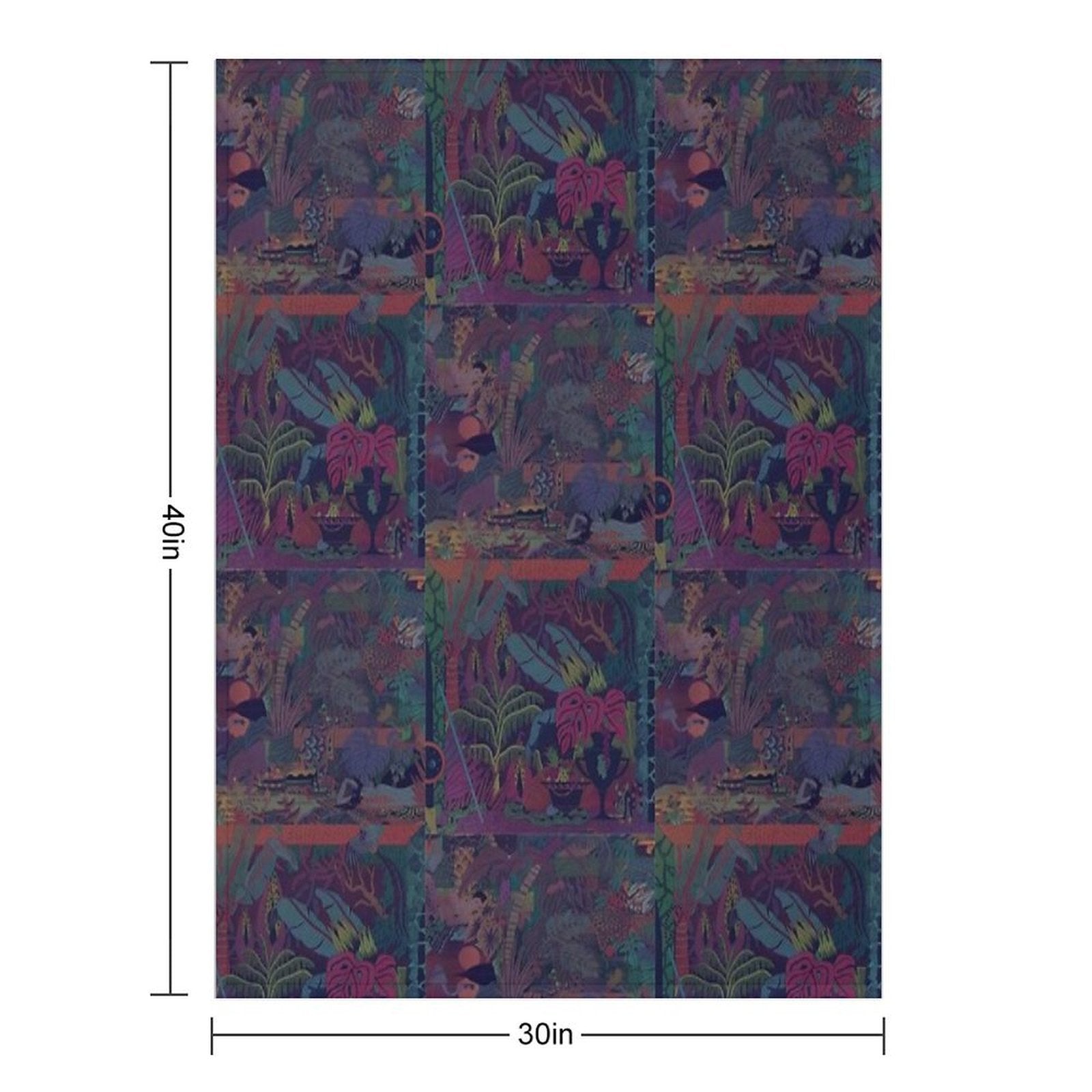 ZABA Patterns Glass Animals Sustainable Throw Blanket