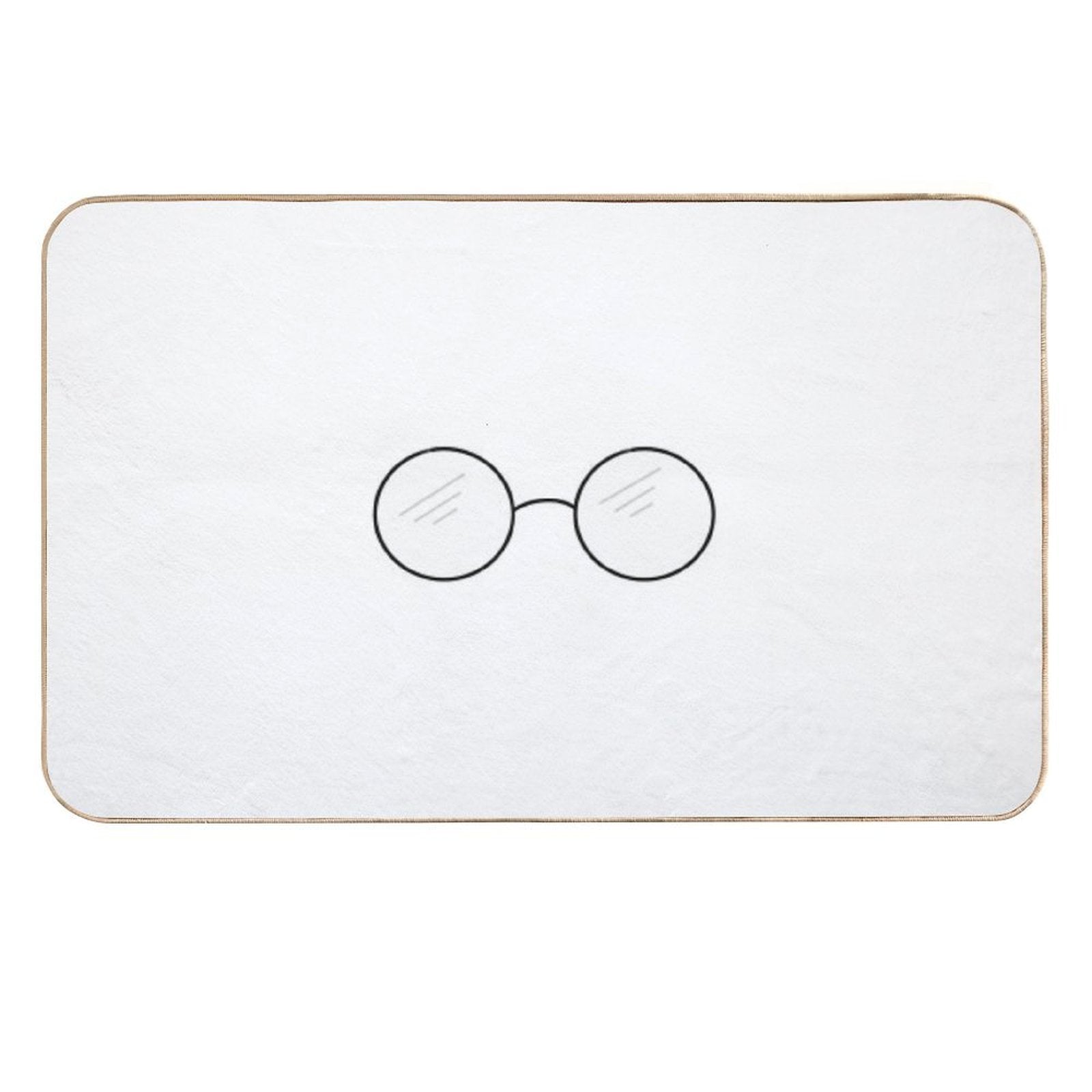 Round Glasses  Slip-Resistant Bath Mat