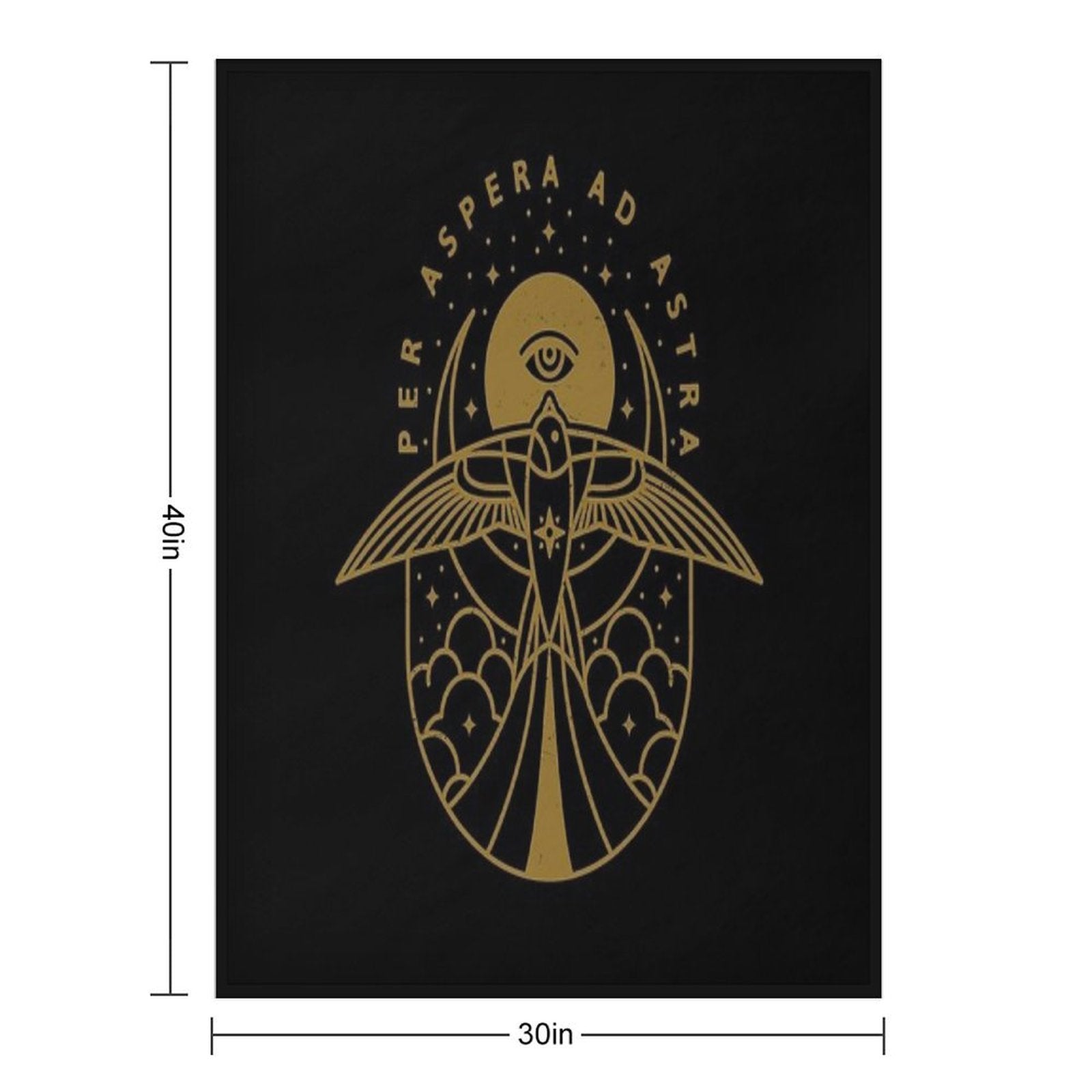 Per Aspera Ad Astra Wrinkle-free Throw Blanket