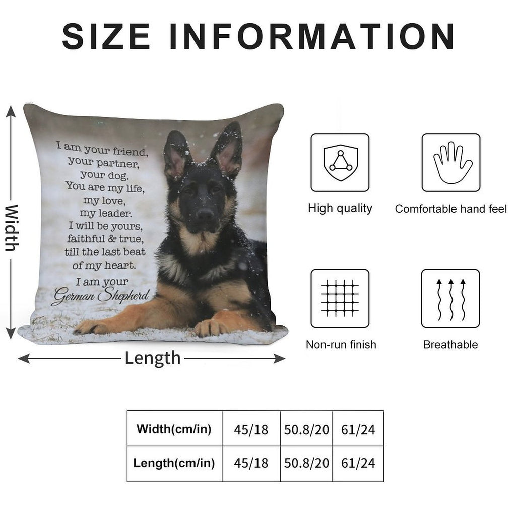 I Am Your German Shepherd Soft Luxury Feel Throw Pillow