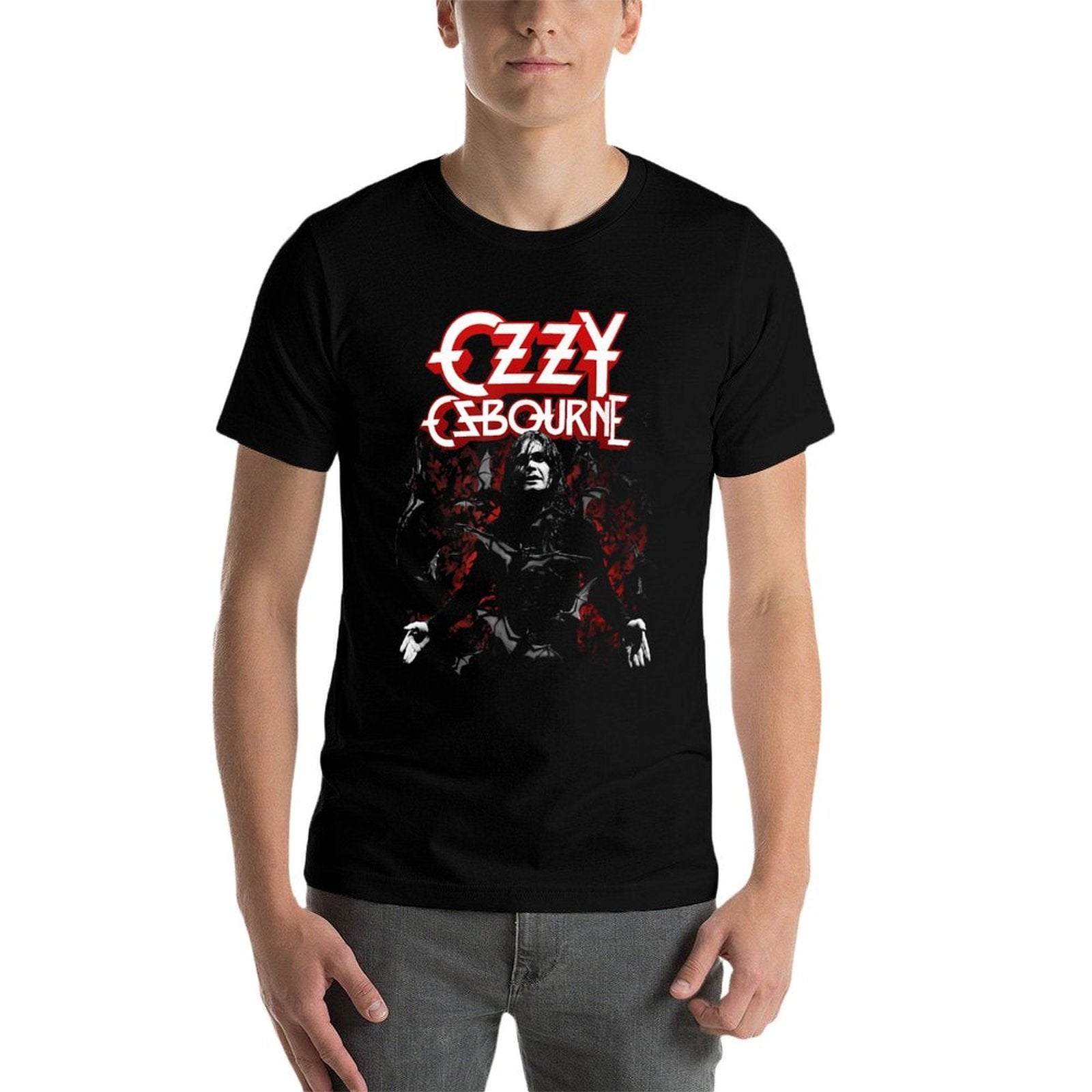 Ozzy Osbourne - Ozzy With Bats  Heathered Texture T-Shirt