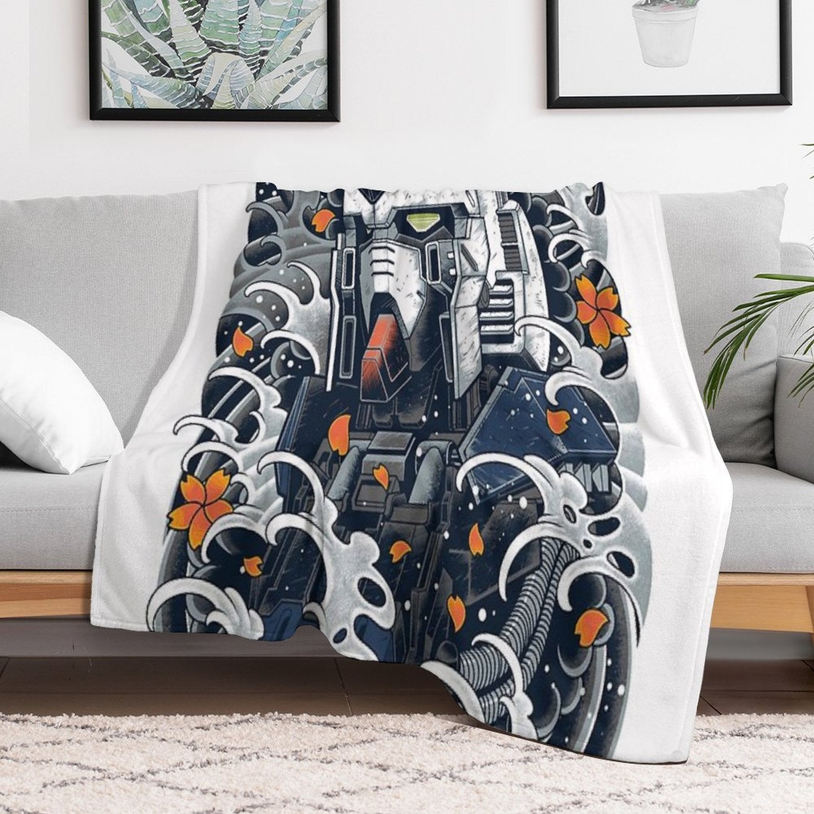 Nu Gundam Awesome Multi-functional Throw Blanket