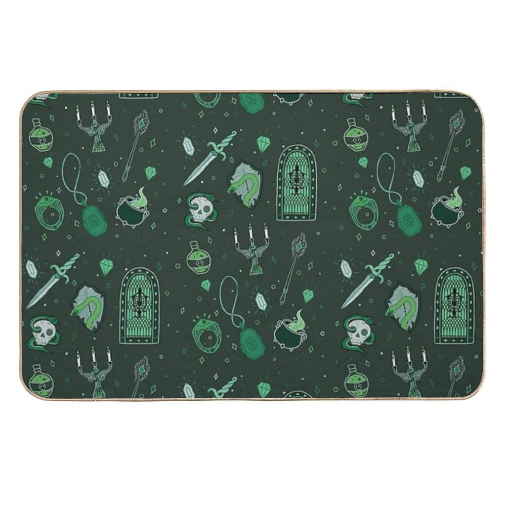 Snake Serpent Emblem Ambitious Cunning T-Shirt Sticker Phone Case House Green  Absorbent Bath Mat