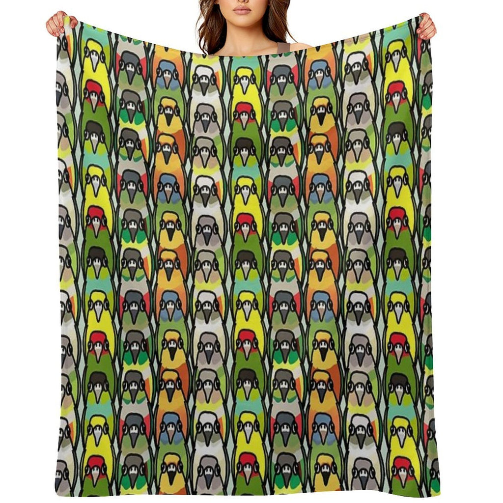 Conure Pattern Easy Care Throw Blanket