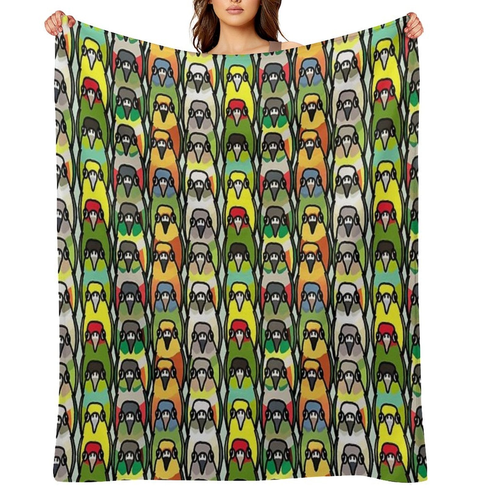 Conure Pattern Easy Care Throw Blanket