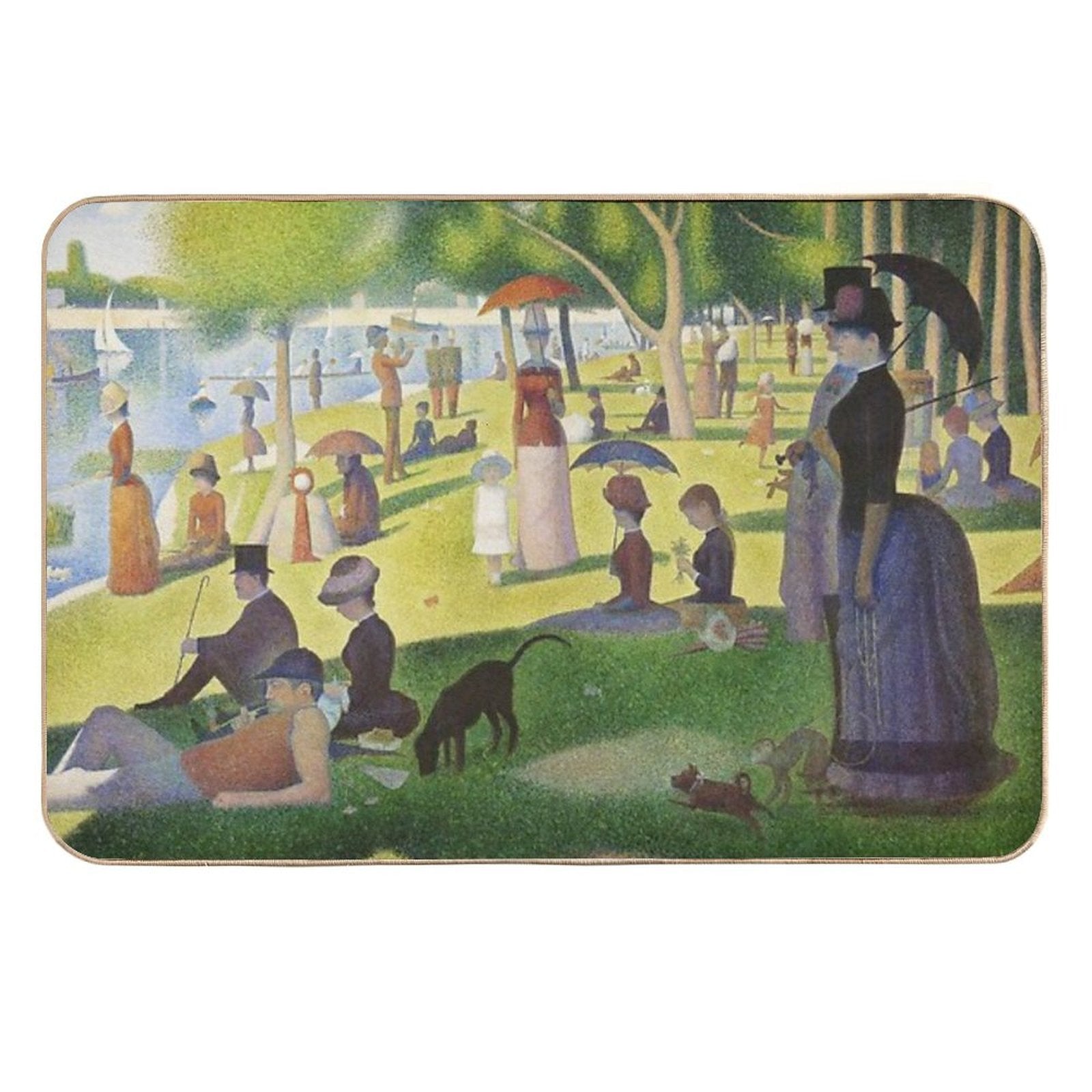 A Sunday on La Grande Jatte by Georges Seurat  Eco-Friendly Bath Mat