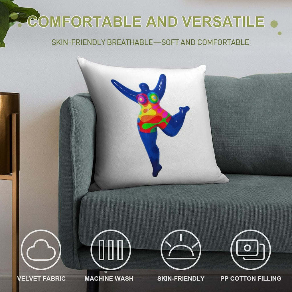 Blue Nana Biriney - Tribute to Niki De Saint Phalle Soft Multiple Sizes Throw Pillow