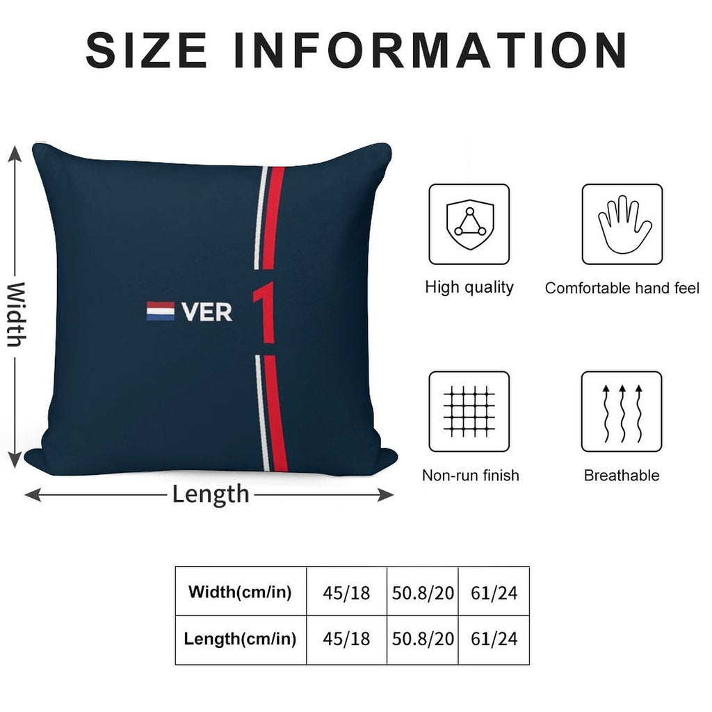 F1 2022 - #1 Verstappen Soft Fade-Resistant Throw Pillow