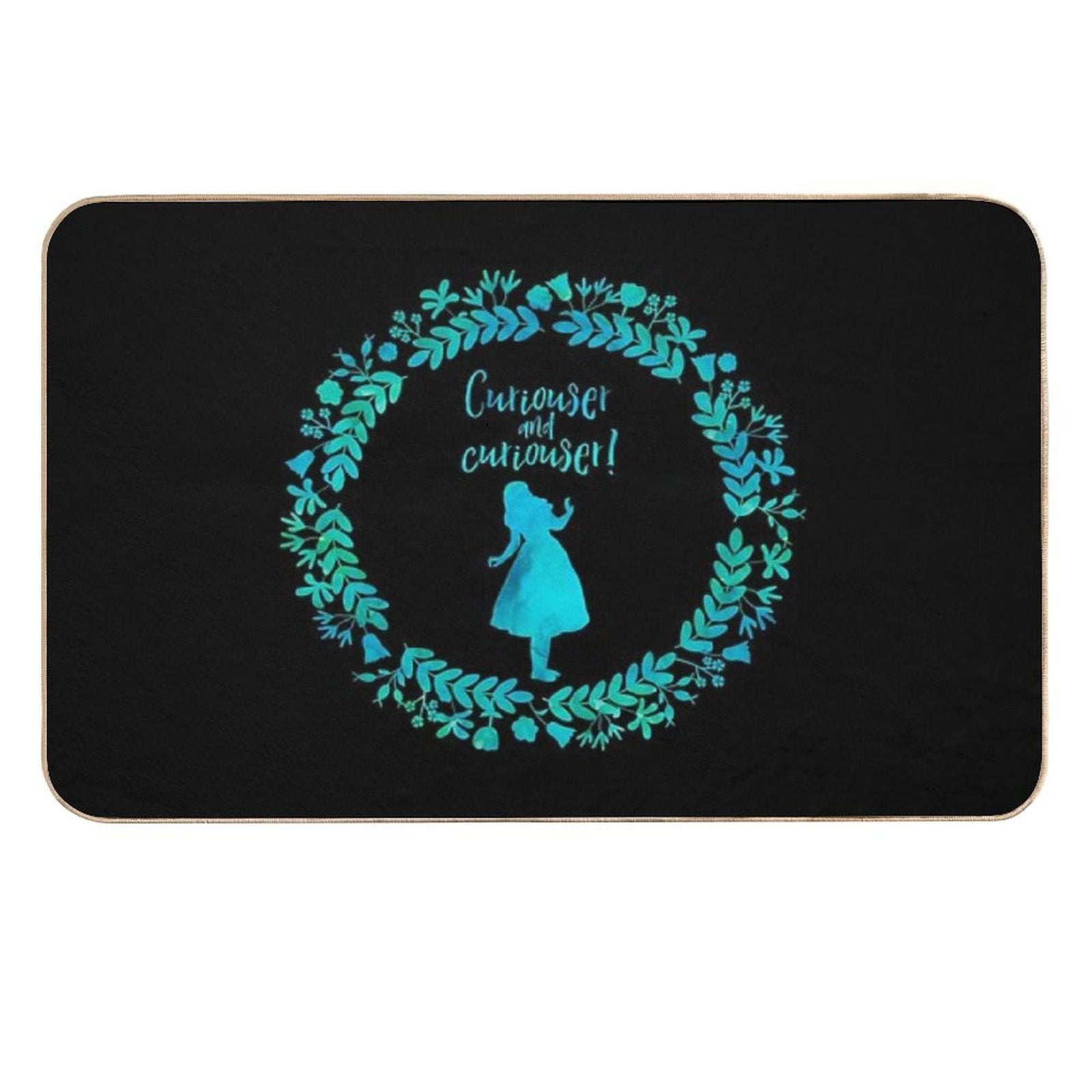 Curiouser And Curiouser! Alice in Wonderland.  Repositionable Bath Mat
