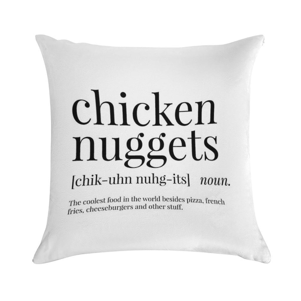 Chicken Nuggets Definition Soft Hidden Zipper Throw Pillow