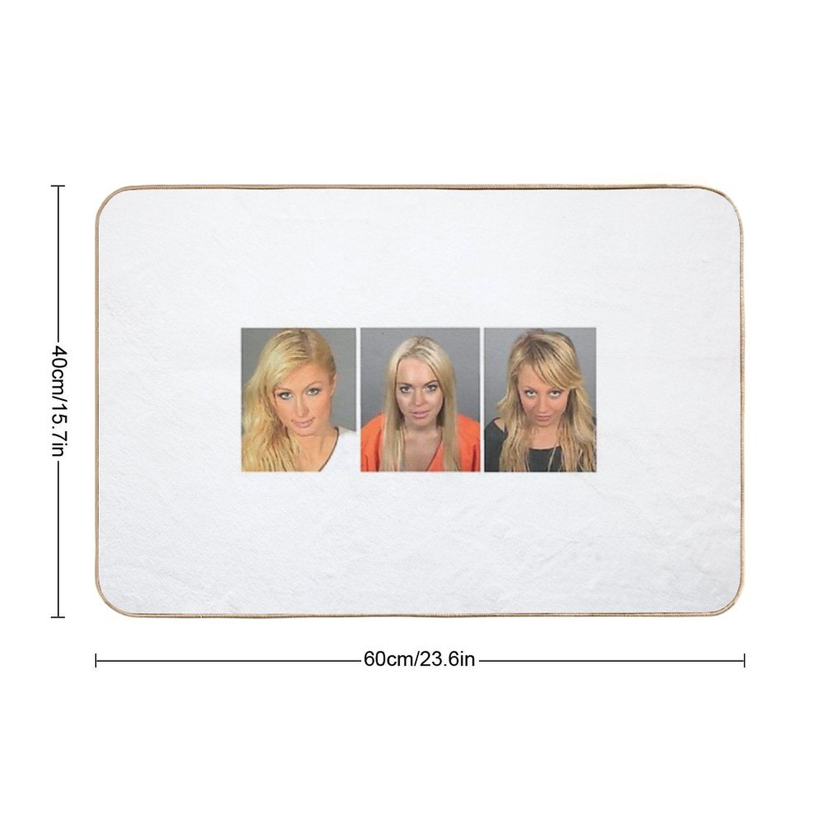 Lindsay, Paris, Nicole Mugshots  Slip-Resistant Bath Mat