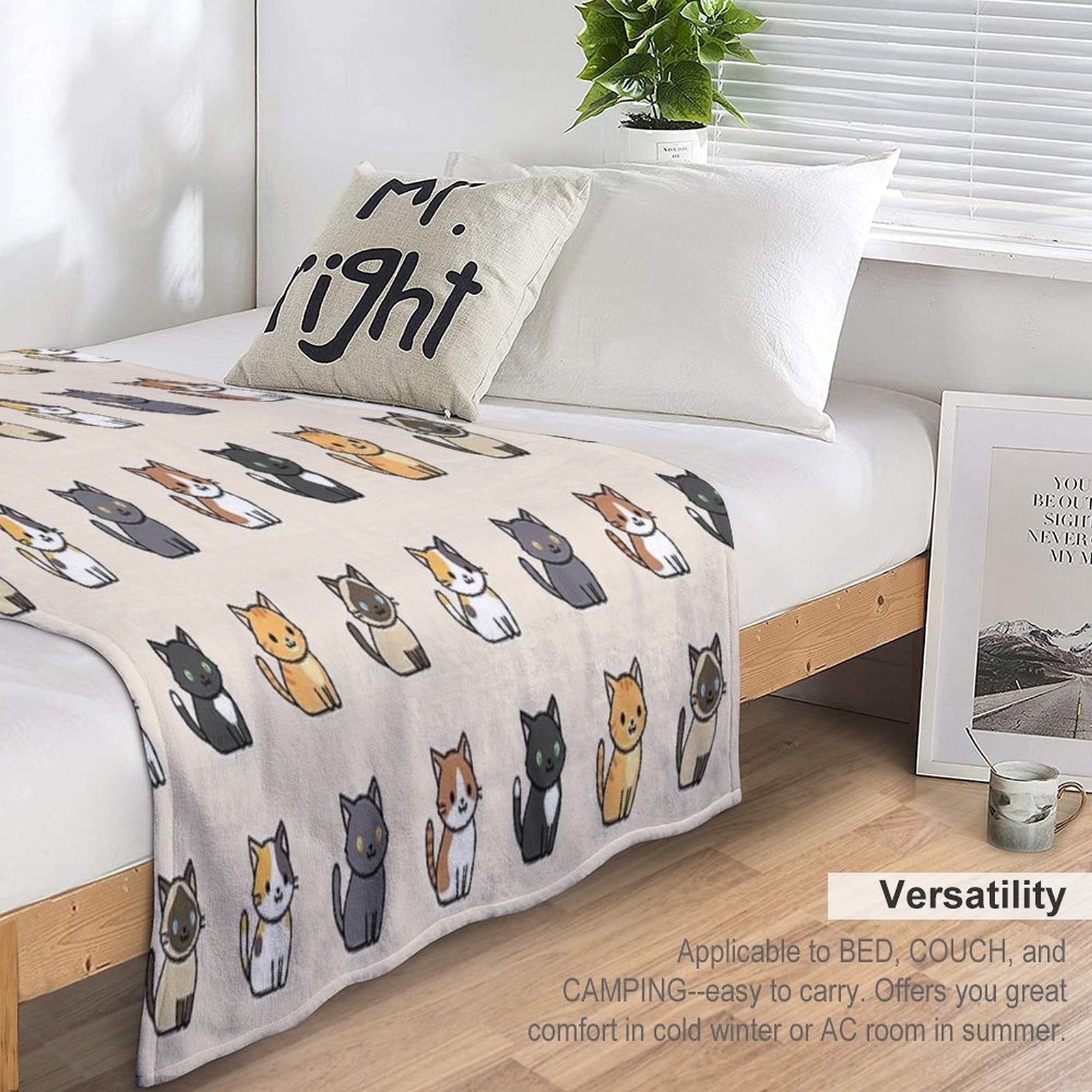 Cute Cats Durable Throw Blanket