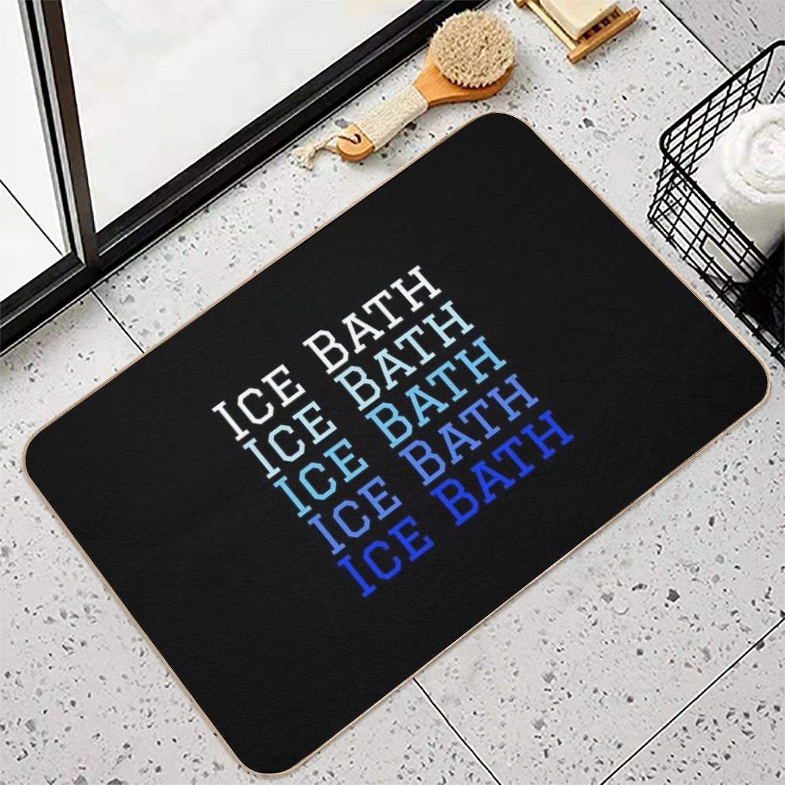 Ice Bath Repeat - Cold Therapy - Wild Swimming Tees  High-Traffic Bath Mat