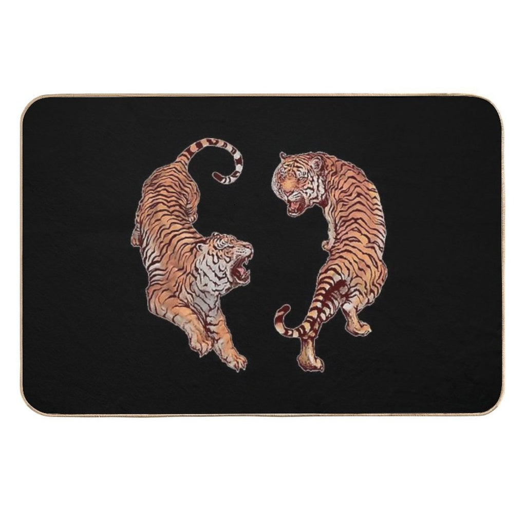 Year of The Tiger Happy Chinese New Year Yin Yang Tigers  Versatile Bath Mat