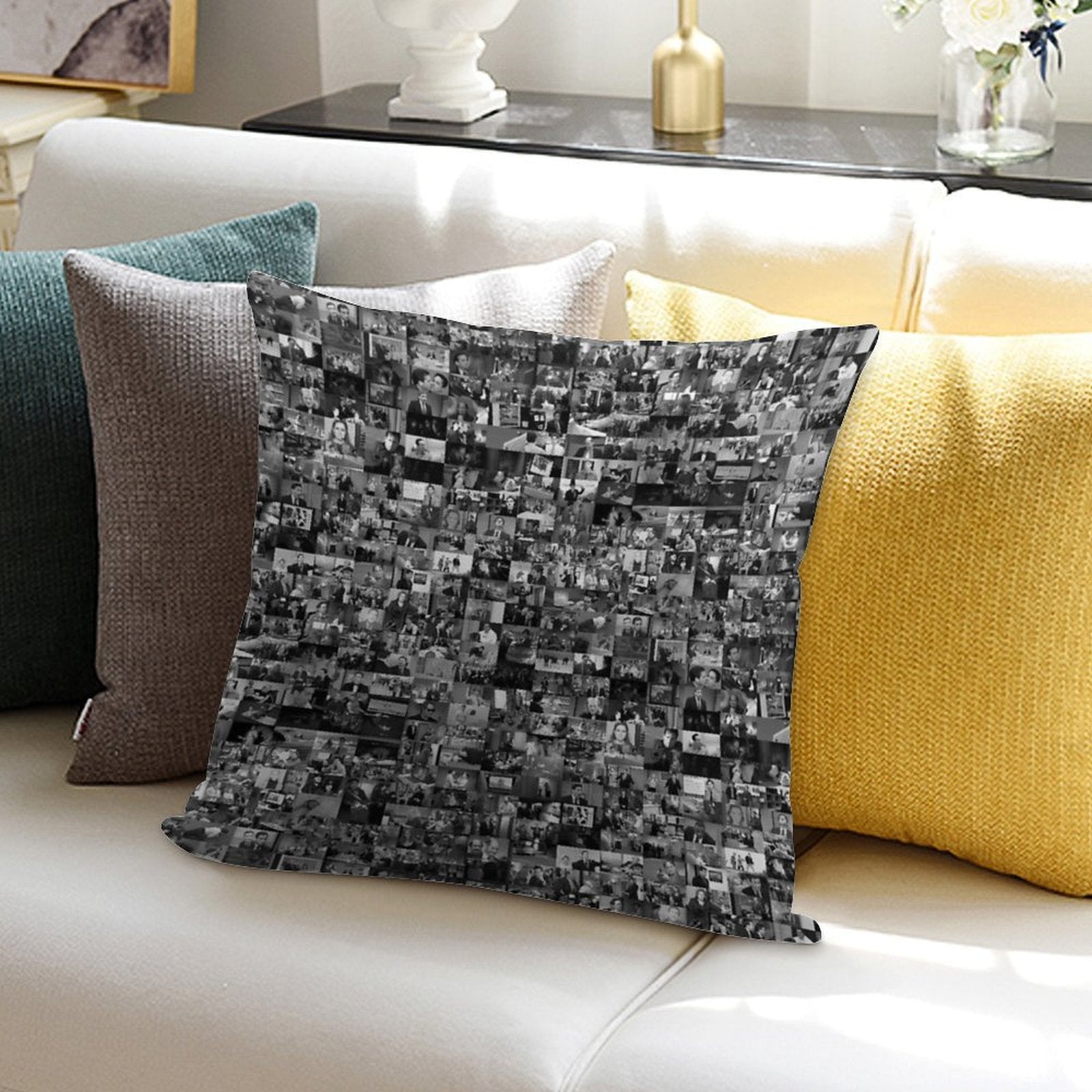 Every Episode of The Office Soft Shrink-Resistant Throw Pillow