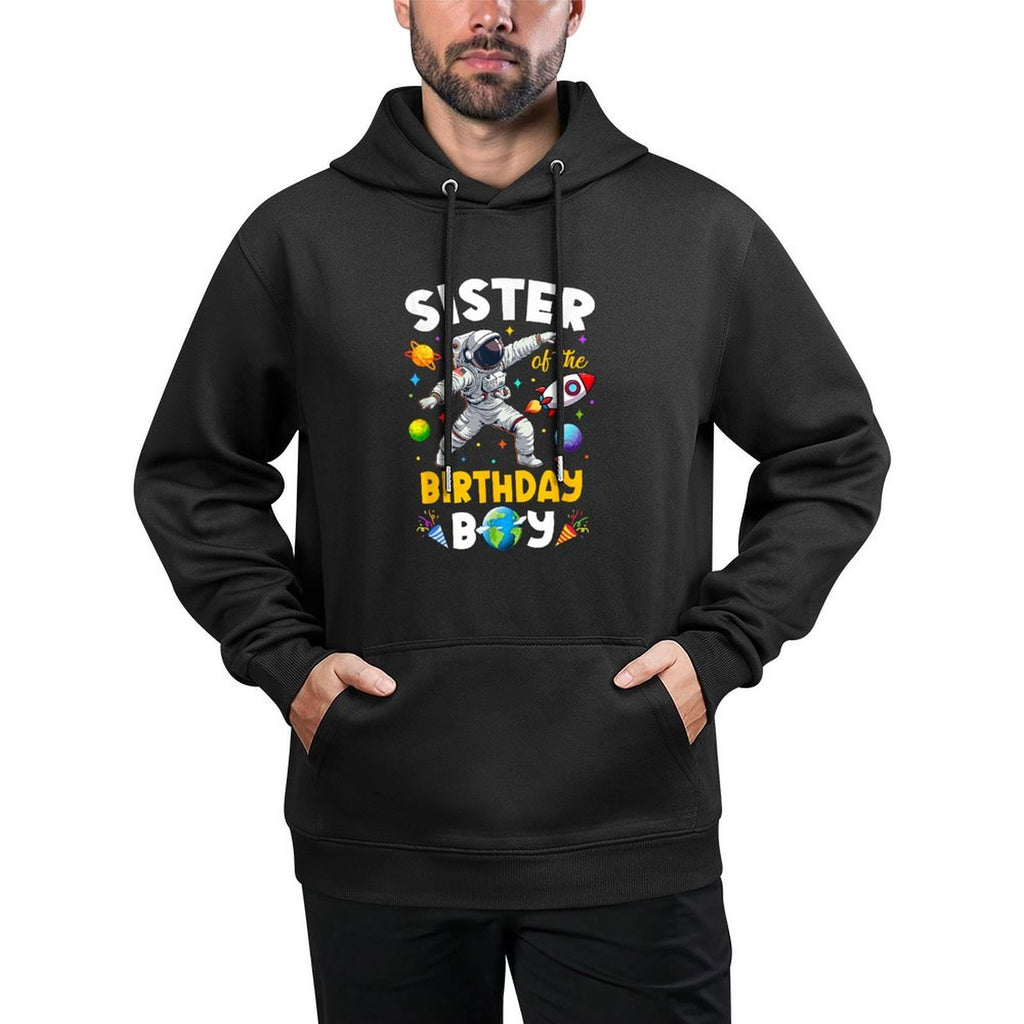 Sister Of The Birthday Boy Astronaut Outer Space Birthday Relaxed Fit Hoodie